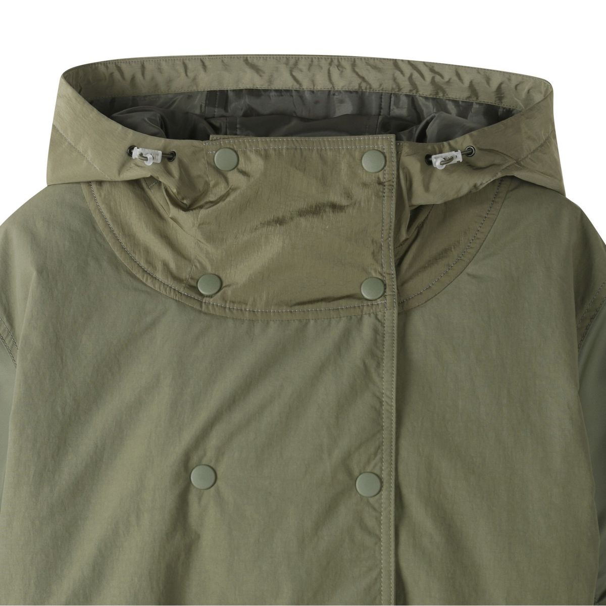 래코드(RECODE) Two Buttons Midi Hoodie Jumper_RQUAS24505KHX