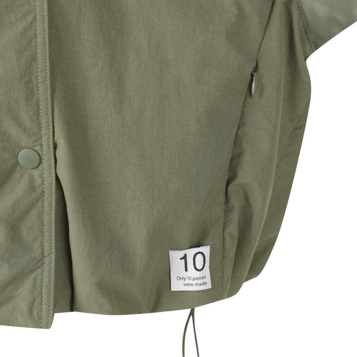 래코드(RECODE) Two Buttons Midi Hoodie Jumper_RQUAS24505KHX