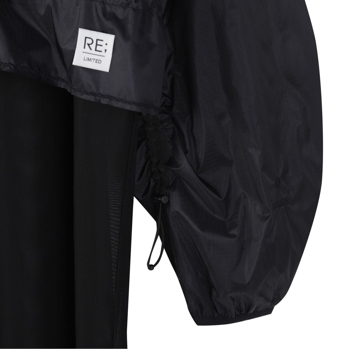 래코드(RECODE) Crop Anorak Mesh Jumper_RQUAS24504BKX
