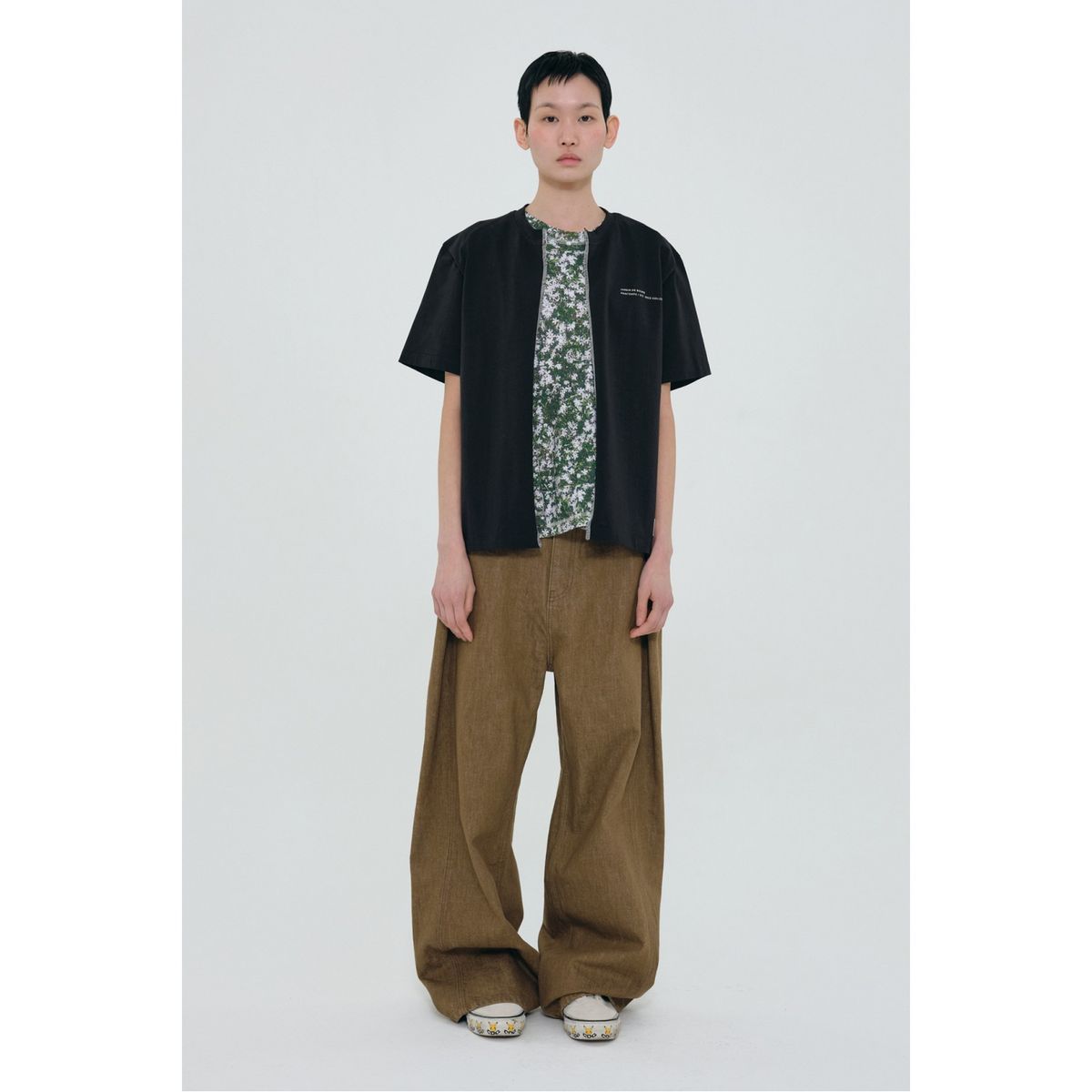 래코드(RECODE) Turn Around T-Shirts_R0TAS24205BKX