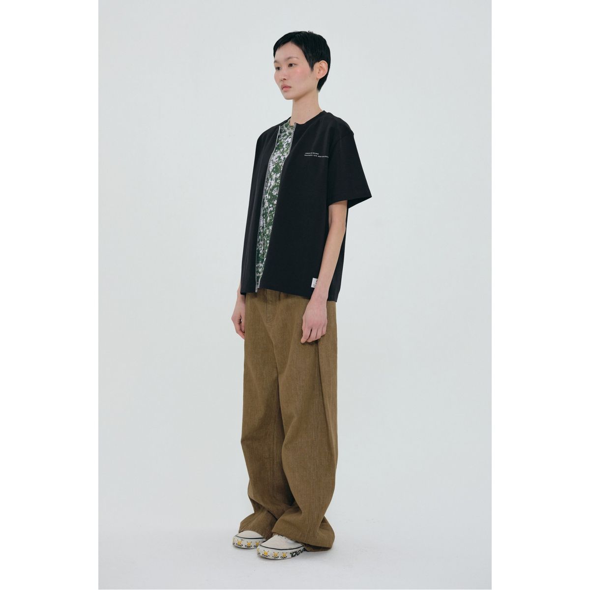 래코드(RECODE) Turn Around T-Shirts_R0TAS24205BKX