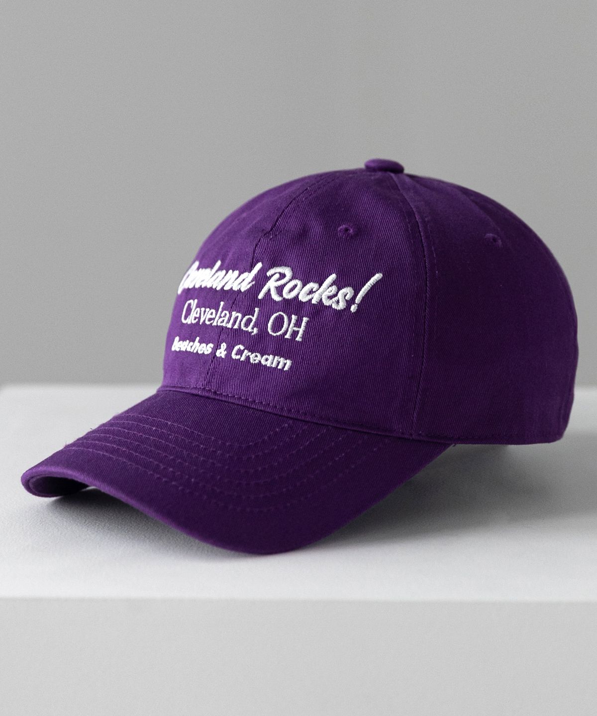 비치스앤크림(BEACHESANDCREAM) CLEVELAND. OH BALL CAP-PURPLE