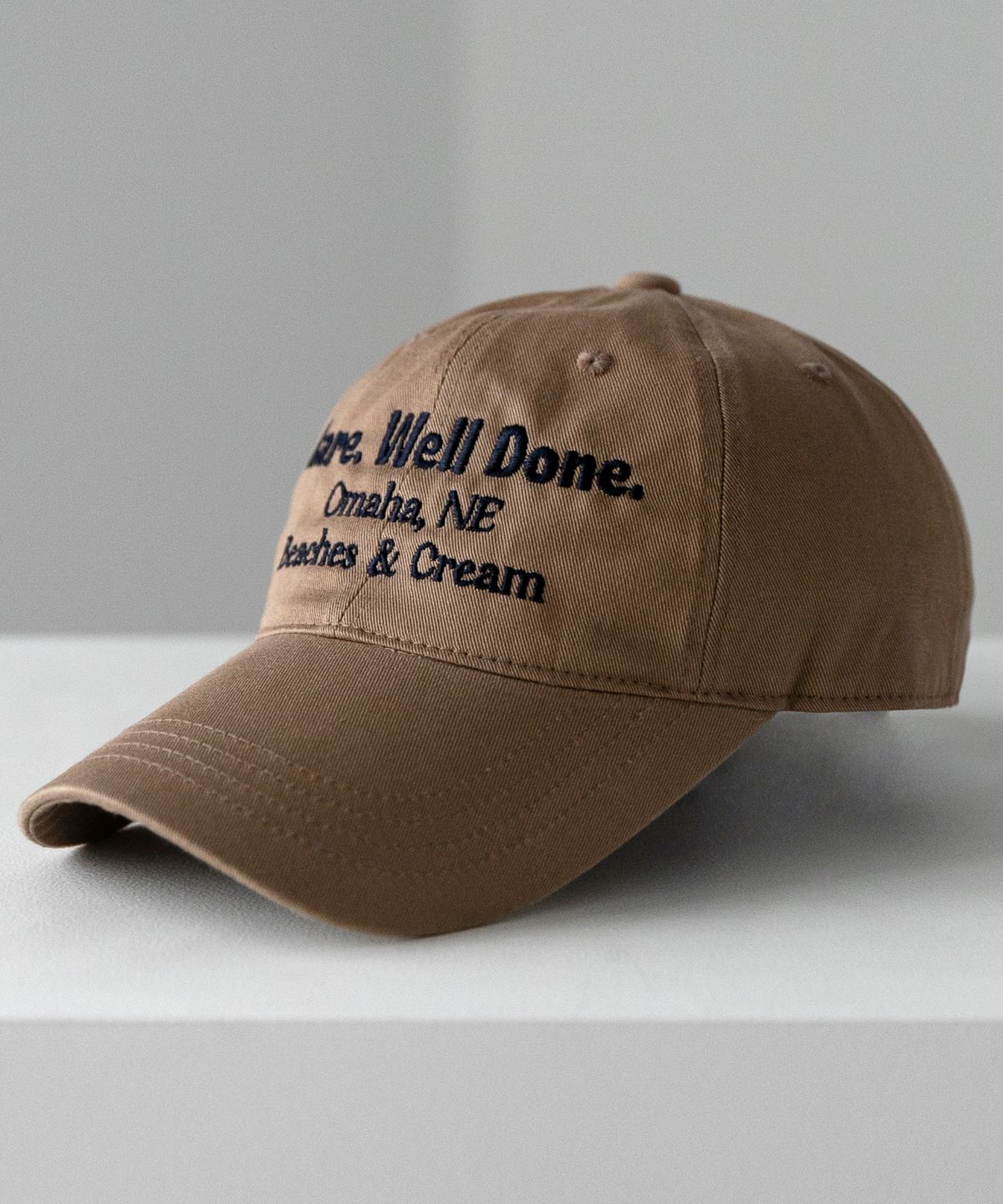 비치스앤크림(BEACHESANDCREAM) OMAHA. NE BALL CAP-DARK BEIGE
