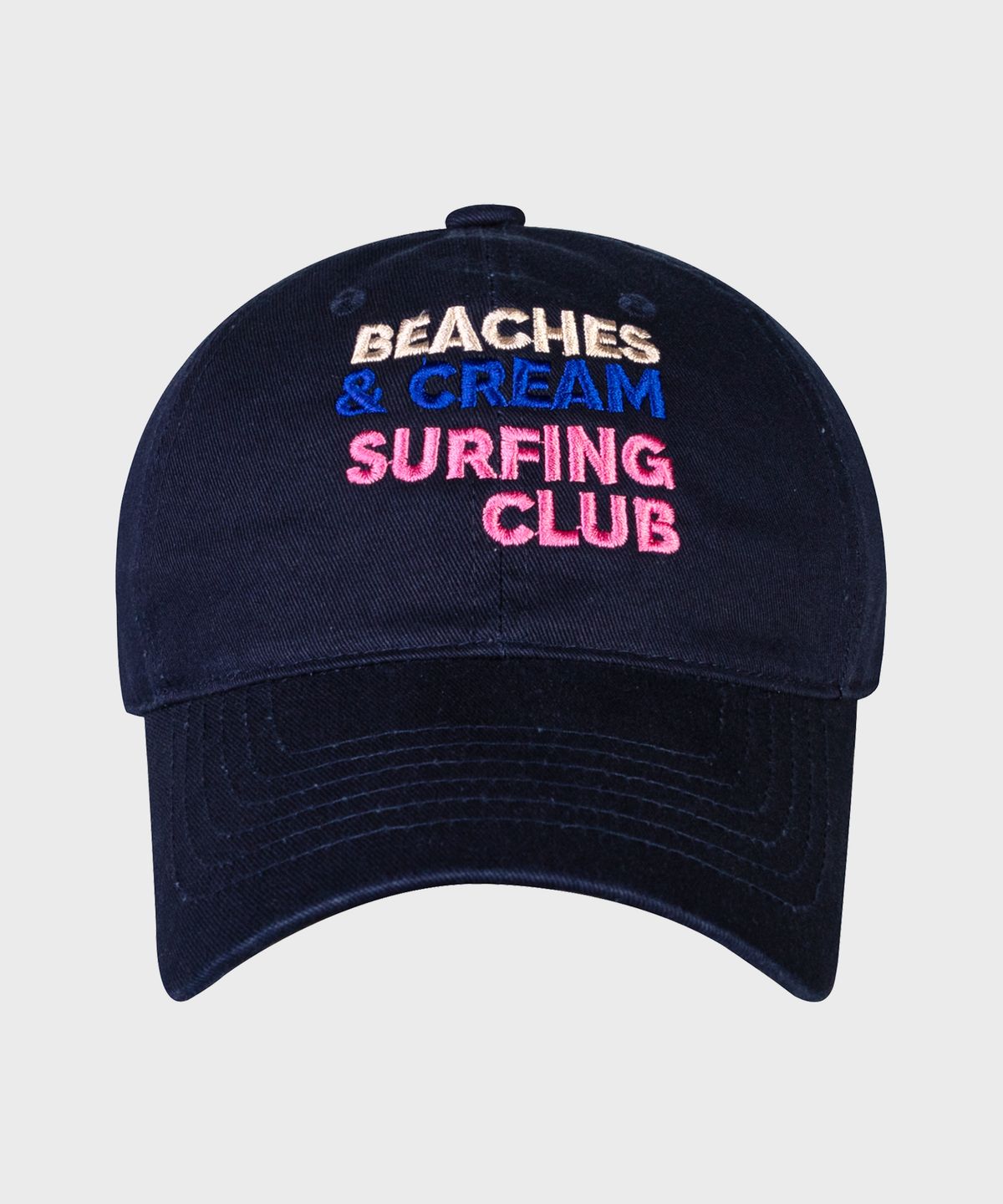 비치스앤크림(BEACHESANDCREAM) SURFING CLUB BALL CAP-NAVY
