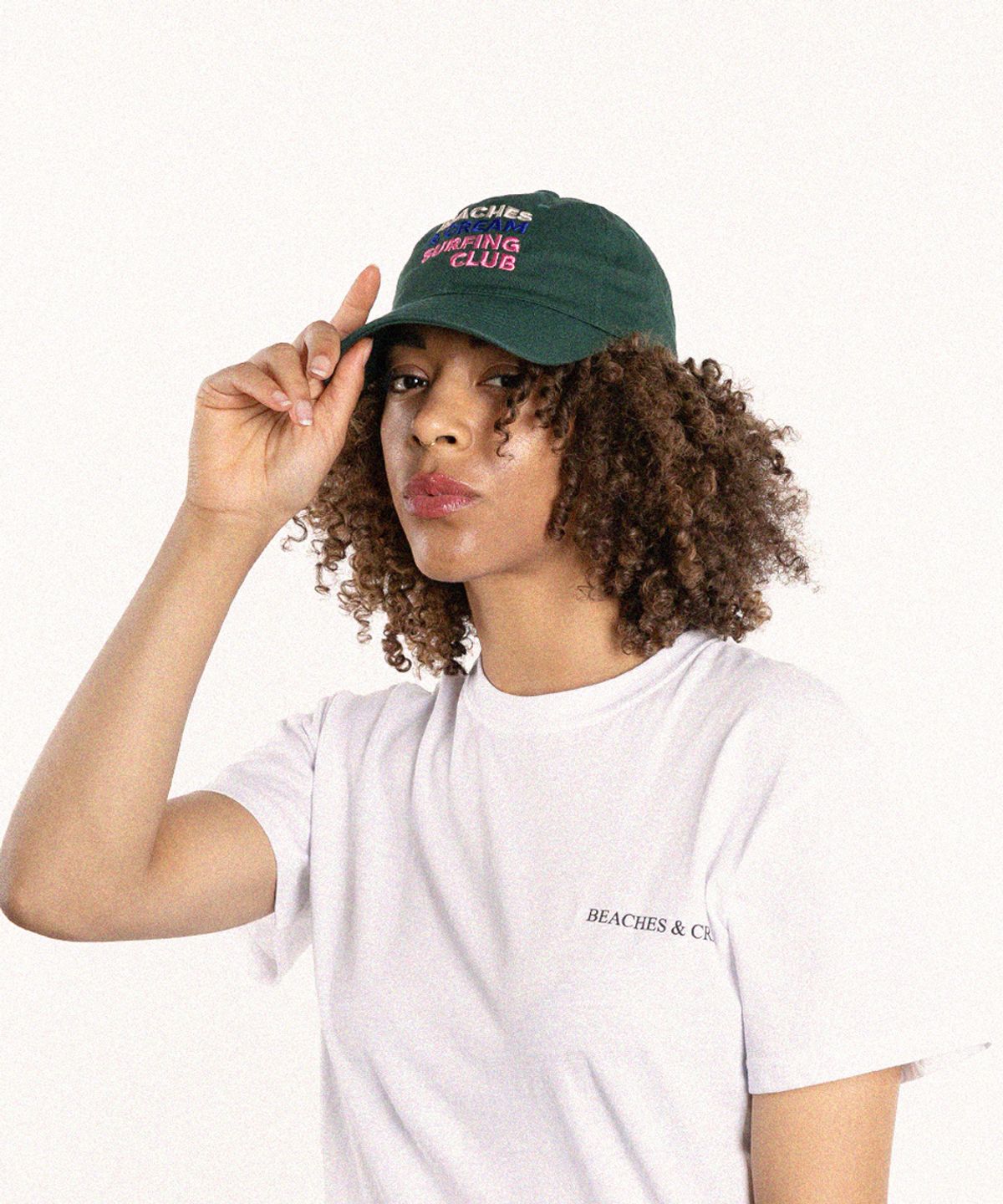 비치스앤크림(BEACHESANDCREAM) SURFING CLUB BALL CAP-DARK GREEN