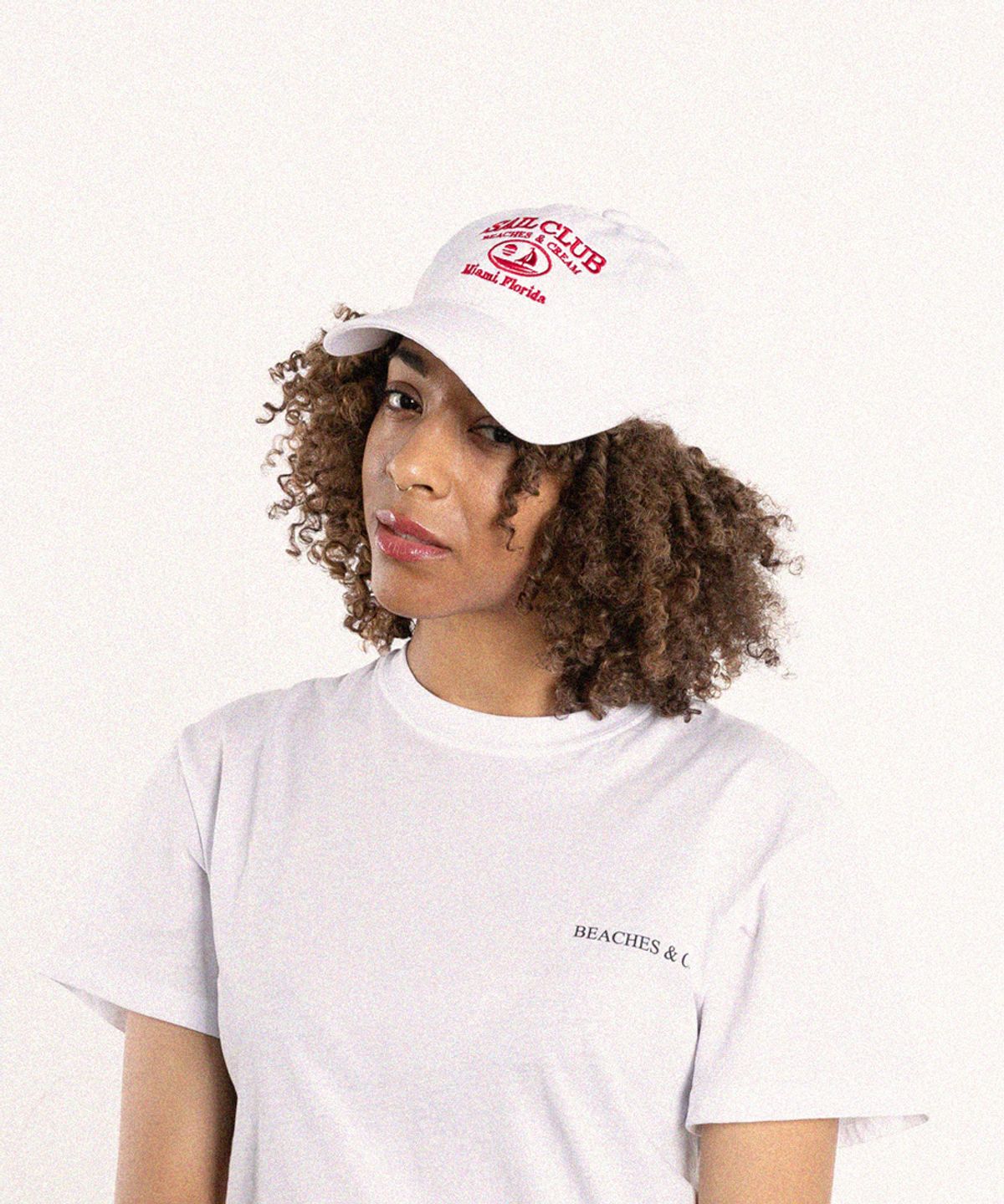 비치스앤크림(BEACHESANDCREAM) SAIL CLUB BALL CAP-WHITE