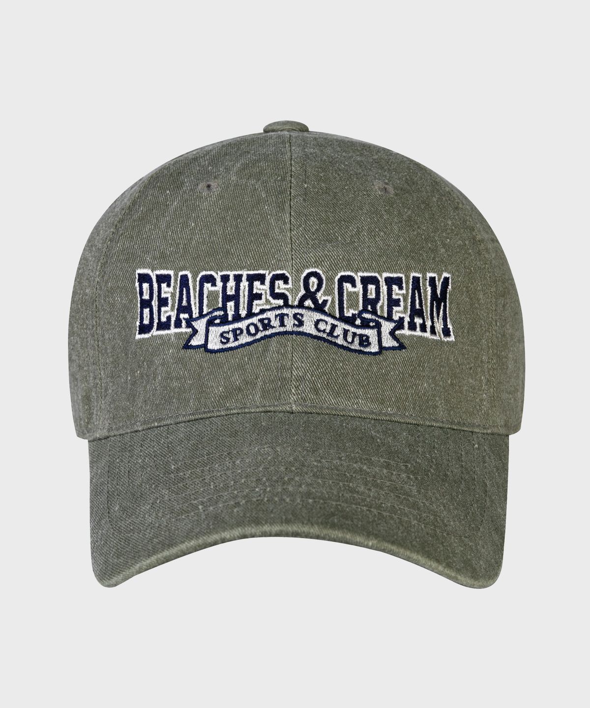 비치스앤크림(BEACHESANDCREAM) SPORTS CLUB PIGMENT BALL CAP-KHAKI