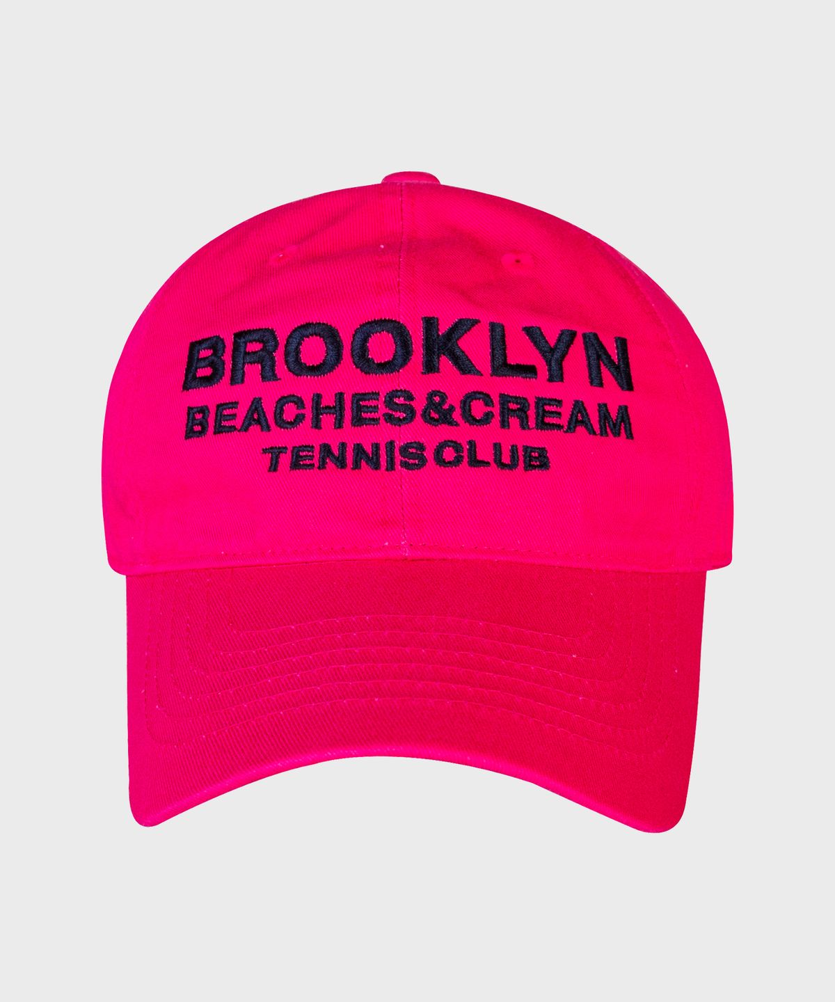 비치스앤크림(BEACHESANDCREAM) BROOKLYN TENNIS CLUB BALL CAP-HOT PINK