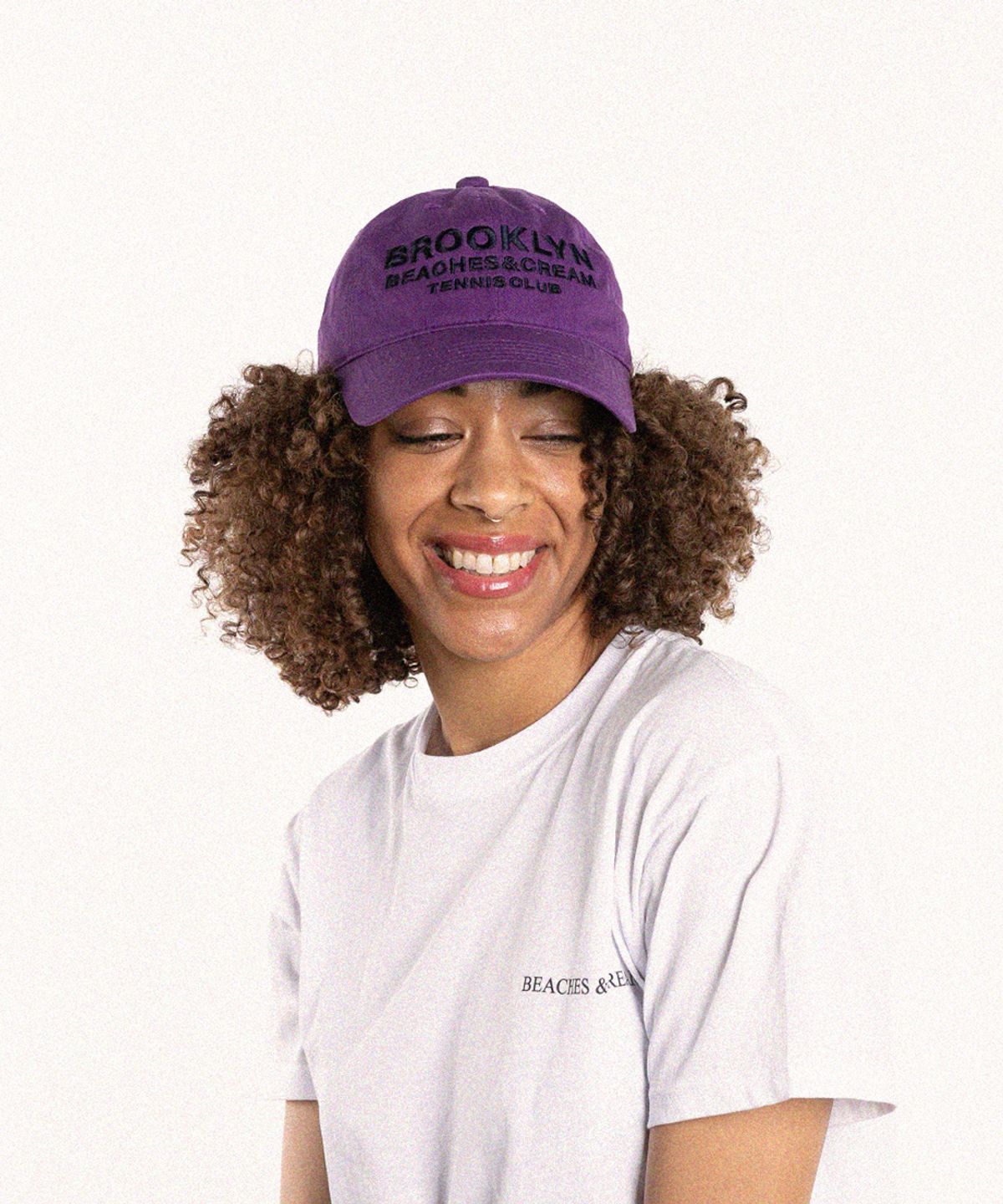 비치스앤크림(BEACHESANDCREAM) BROOKLYN TENNIS CLUB BALL CAP-PURPLE