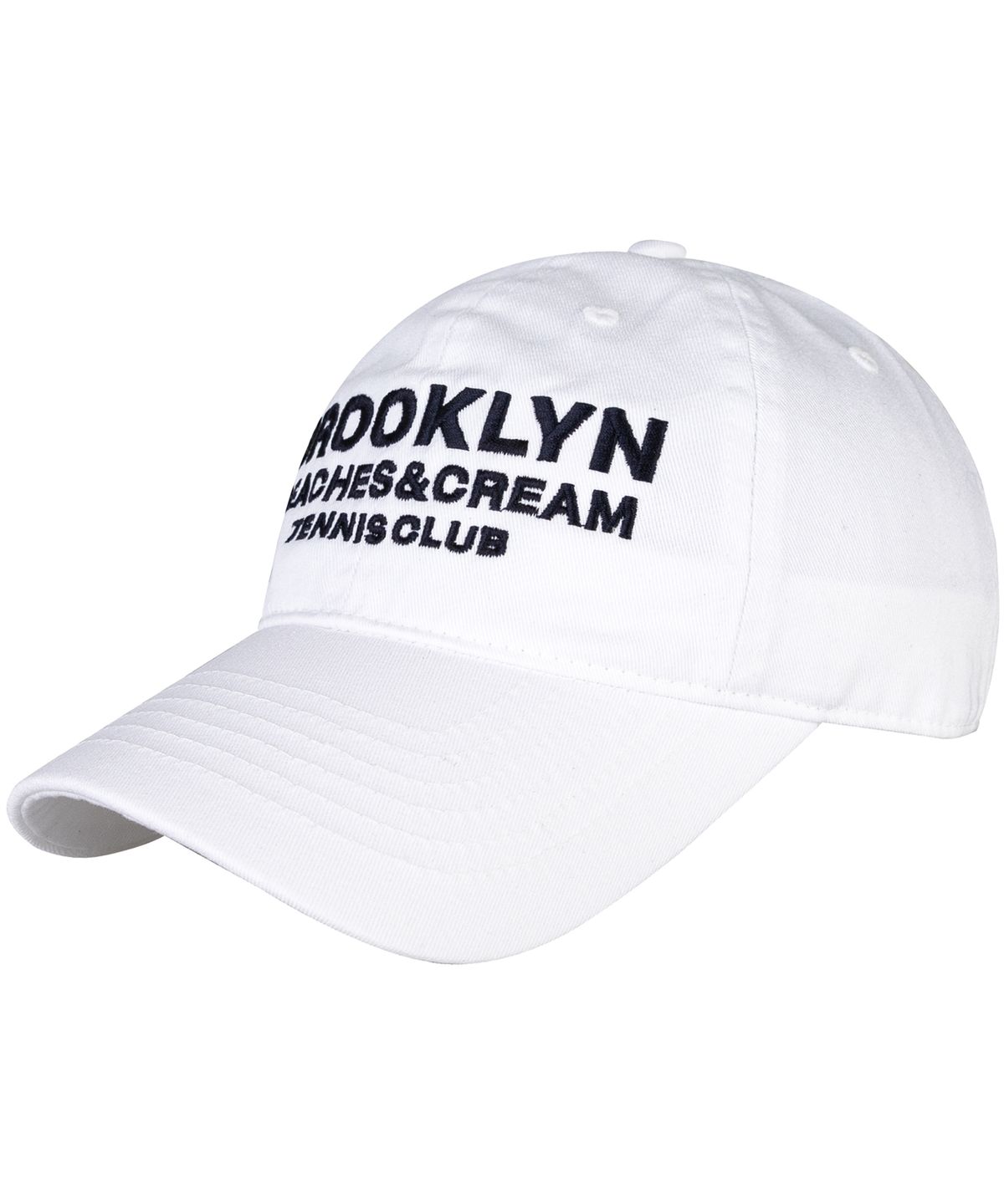 비치스앤크림(BEACHESANDCREAM) BROOKLYN TENNIS CLUB BALL CAP-WHITE