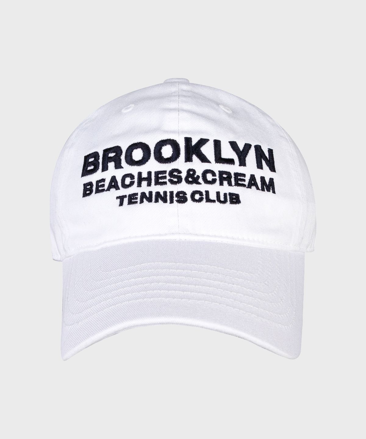 비치스앤크림(BEACHESANDCREAM) BROOKLYN TENNIS CLUB BALL CAP-WHITE