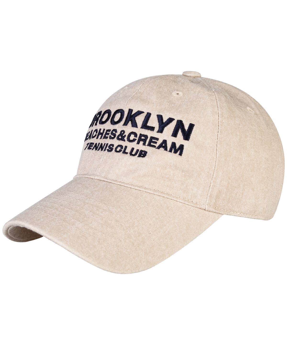 비치스앤크림(BEACHESANDCREAM) BROOKLYN TENNIS CLUB PIGMENT BALL CAP-BEIGE