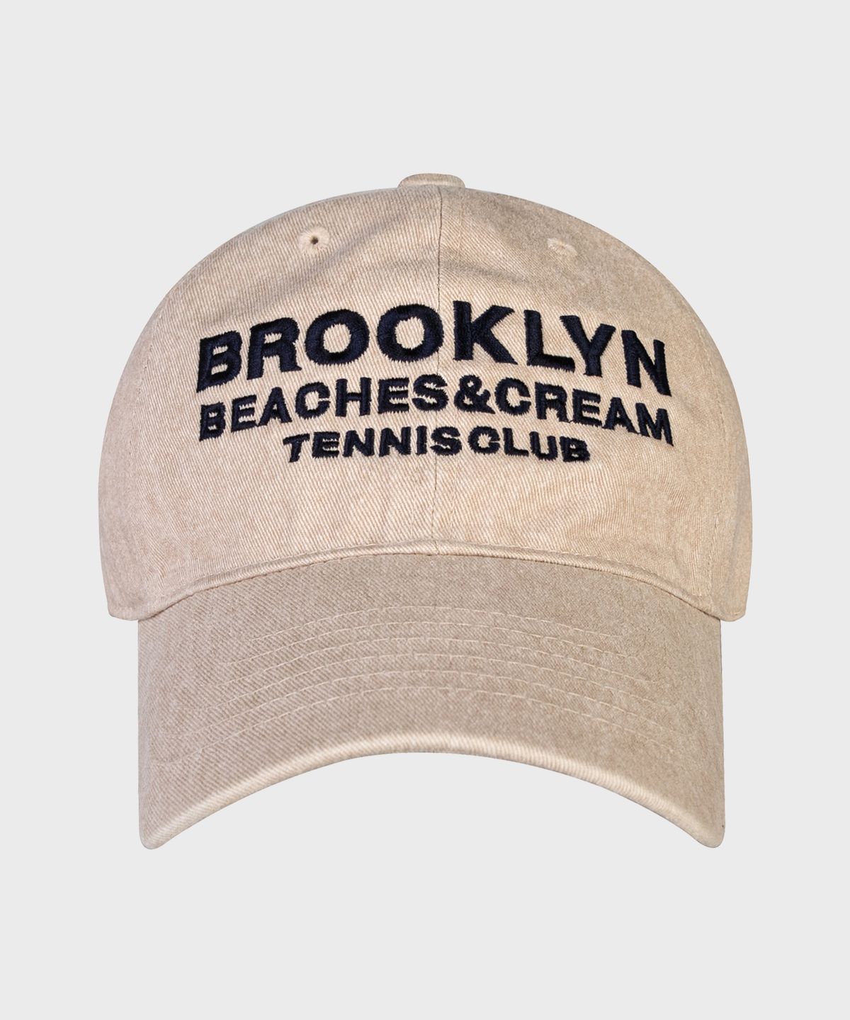비치스앤크림(BEACHESANDCREAM) BROOKLYN TENNIS CLUB PIGMENT BALL CAP-BEIGE