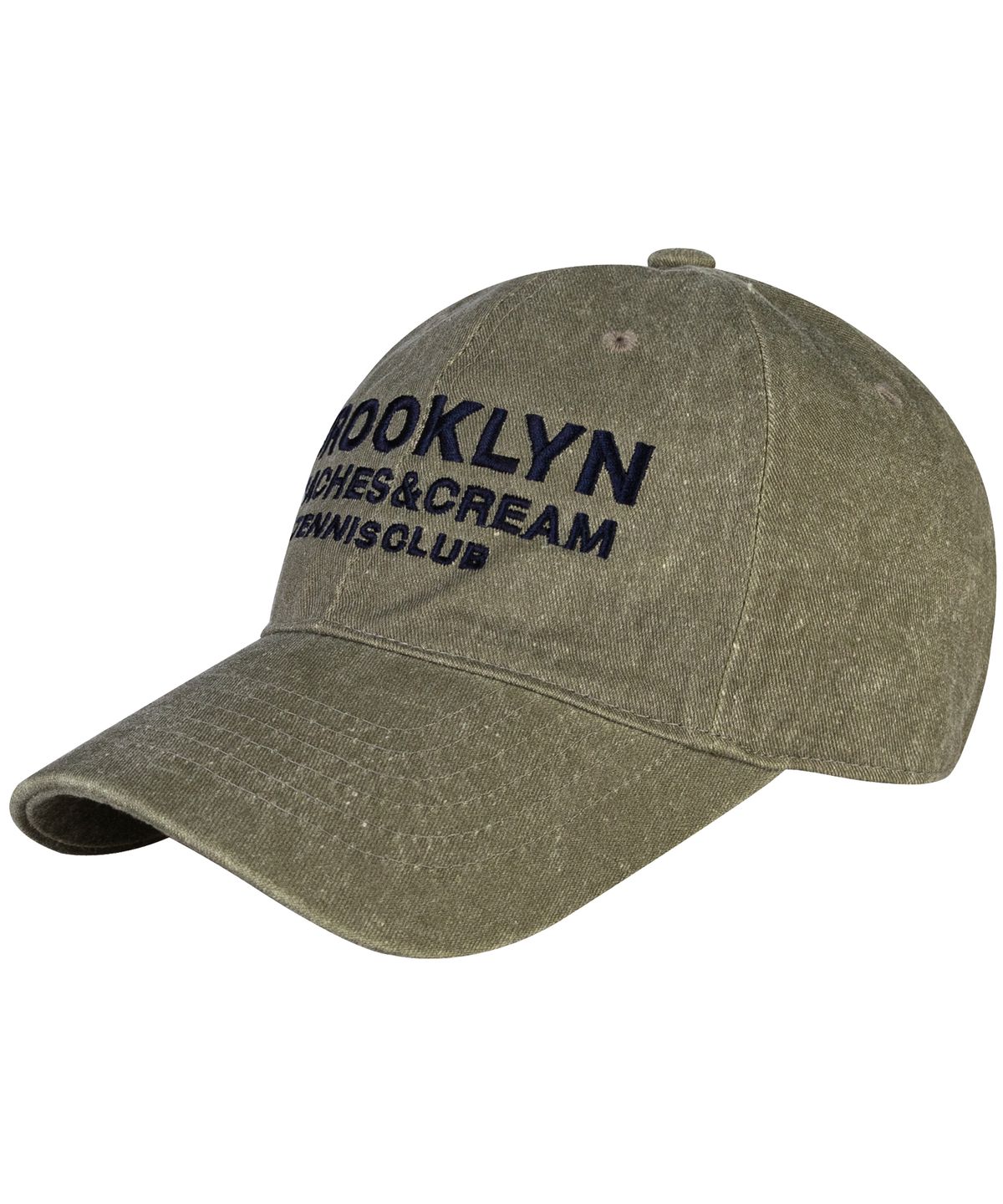비치스앤크림(BEACHESANDCREAM) BROOKLYN TENNIS CLUB PIGMENT BALL CAP-KHAKI