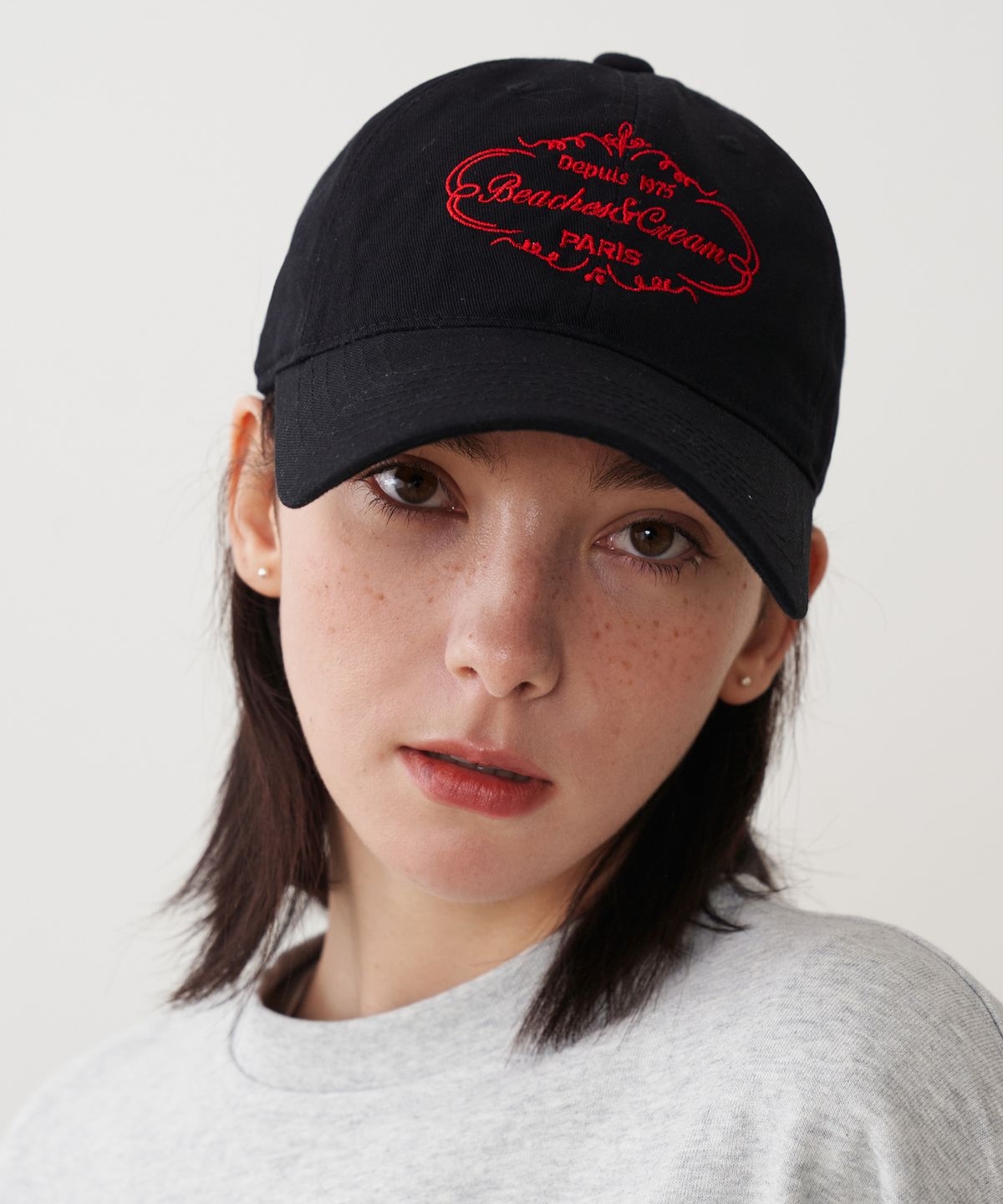 비치스앤크림(BEACHESANDCREAM) Depuis 1975 BALL CAP-BLACK