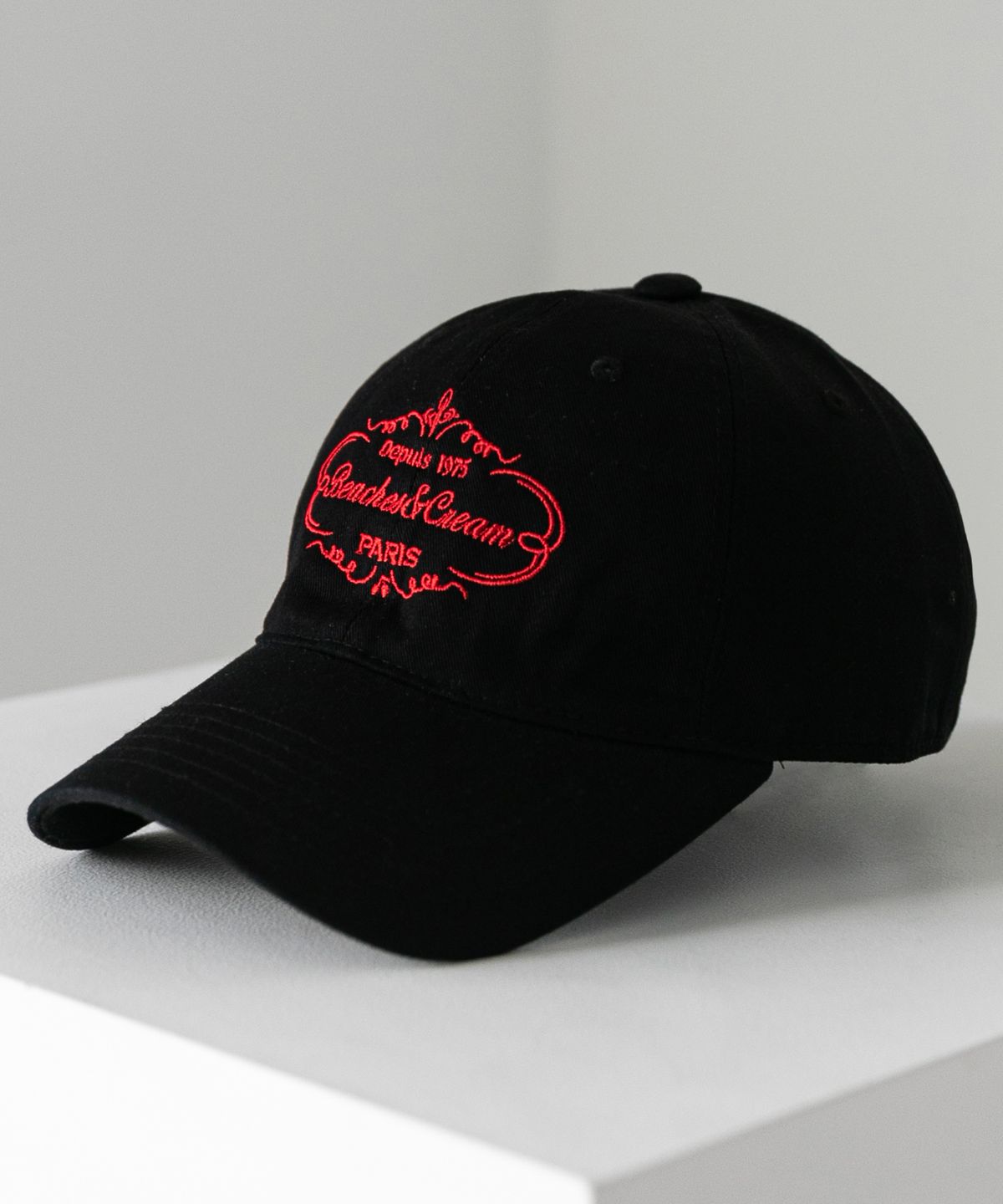 비치스앤크림(BEACHESANDCREAM) Depuis 1975 BALL CAP-BLACK