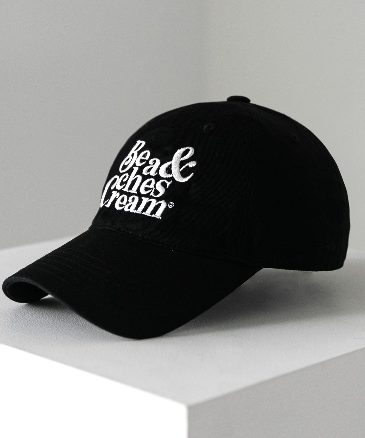 비치스앤크림(BEACHESANDCREAM) ORIGINAL LOGO BALL CAP-BLACK