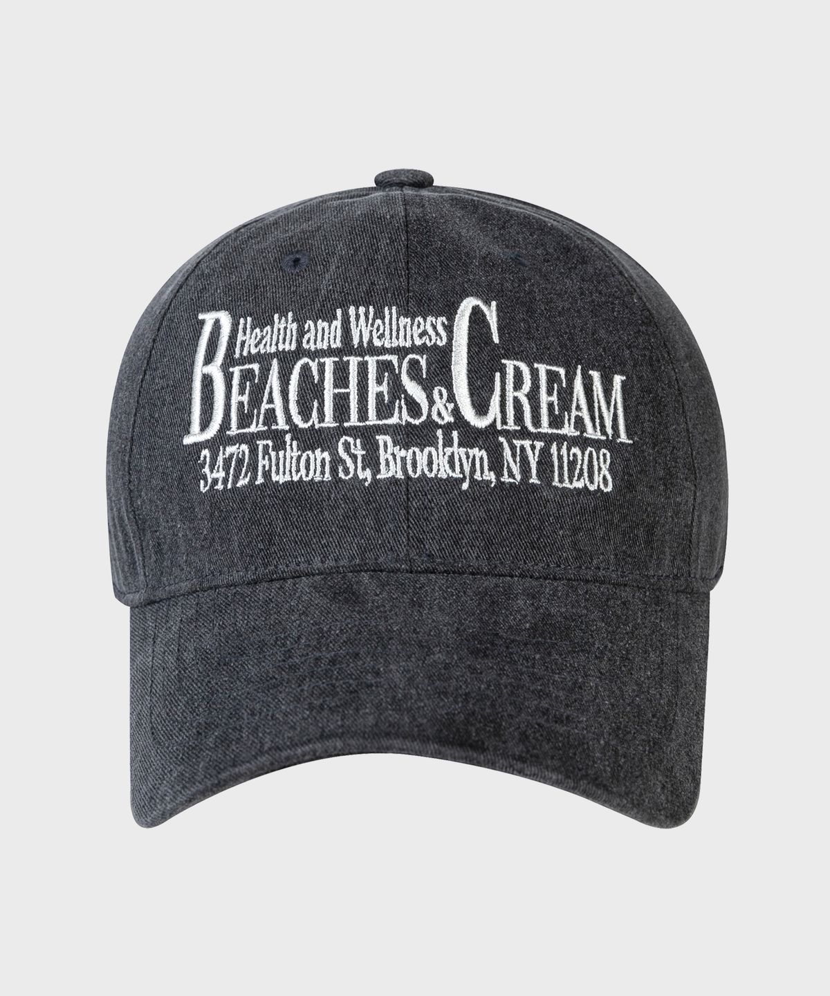 비치스앤크림(BEACHESANDCREAM) HEALTH AND WELLNESS PIGMENT BALL CAP-CHARCOAL
