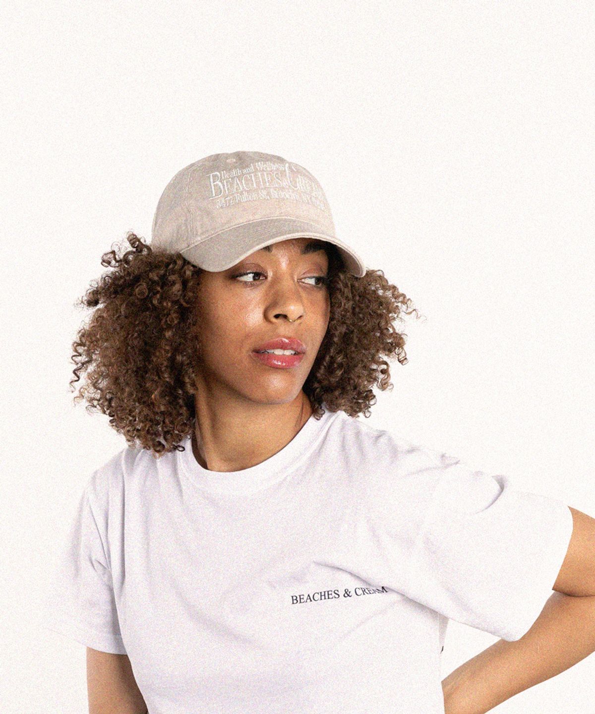 비치스앤크림(BEACHESANDCREAM) HEALTH AND WELLNESS PIGMENT BALL CAP-BEIGE