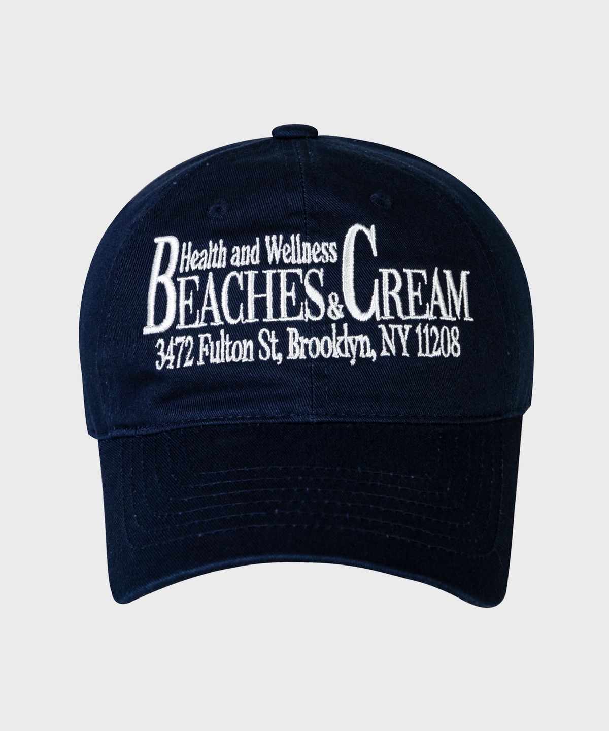 비치스앤크림(BEACHESANDCREAM) HEALTH AND WELLNESS BALL CAP-NAVY