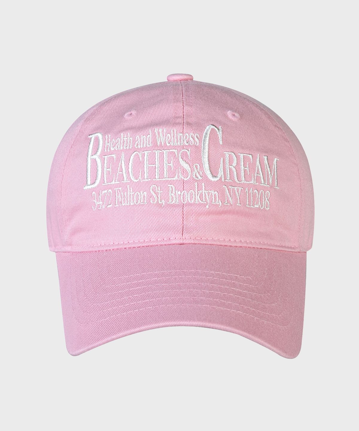 비치스앤크림(BEACHESANDCREAM) HEALTH AND WELLNESS BALL CAP-LIGHT PINK