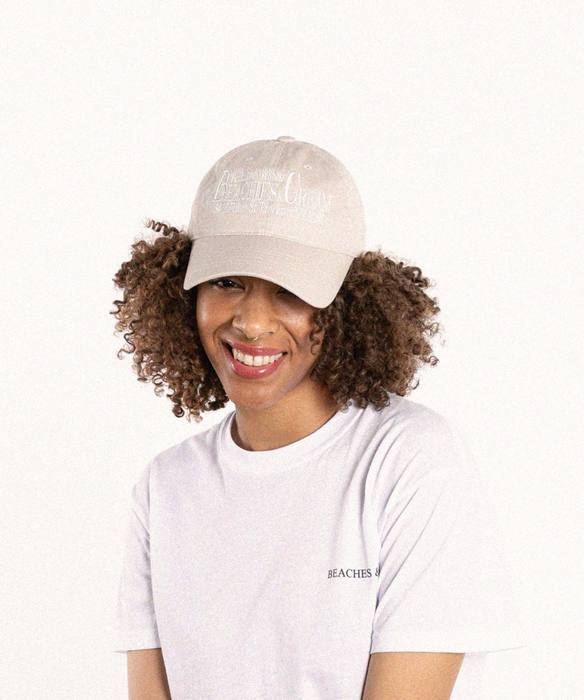 비치스앤크림(BEACHESANDCREAM) HEALTH AND WELLNESS BALL CAP-LIGHT BEIGE