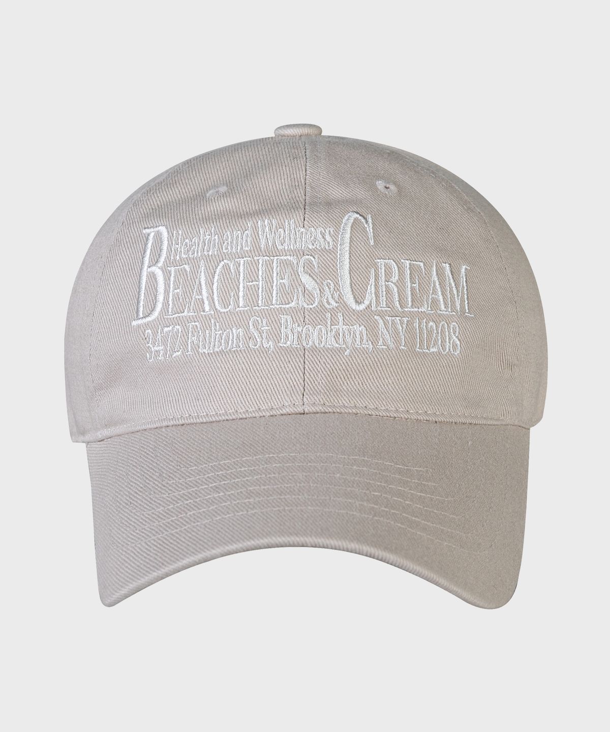 비치스앤크림(BEACHESANDCREAM) HEALTH AND WELLNESS BALL CAP-LIGHT BEIGE