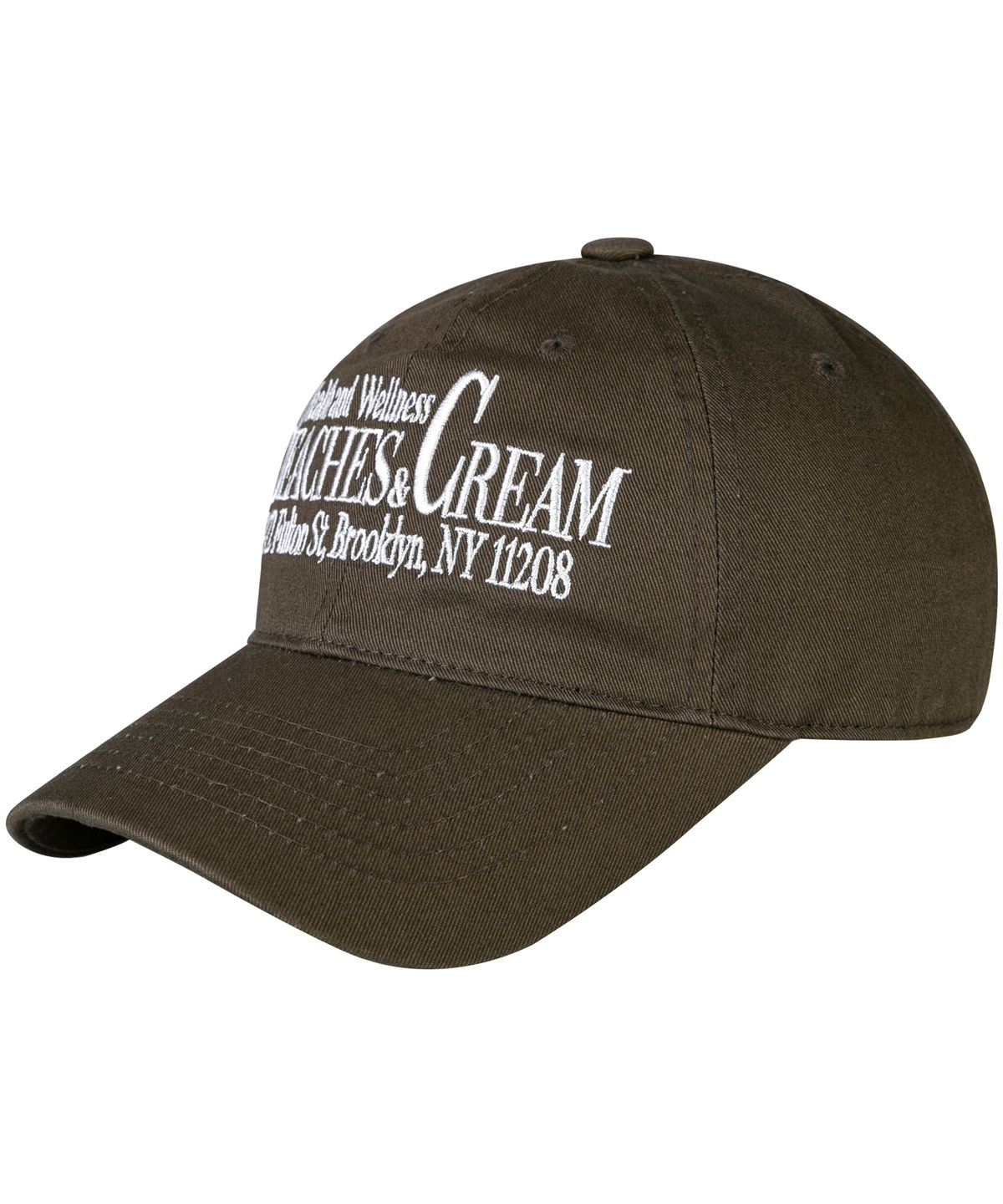 비치스앤크림(BEACHESANDCREAM) HEALTH AND WELLNESS BALL CAP-KHAKI