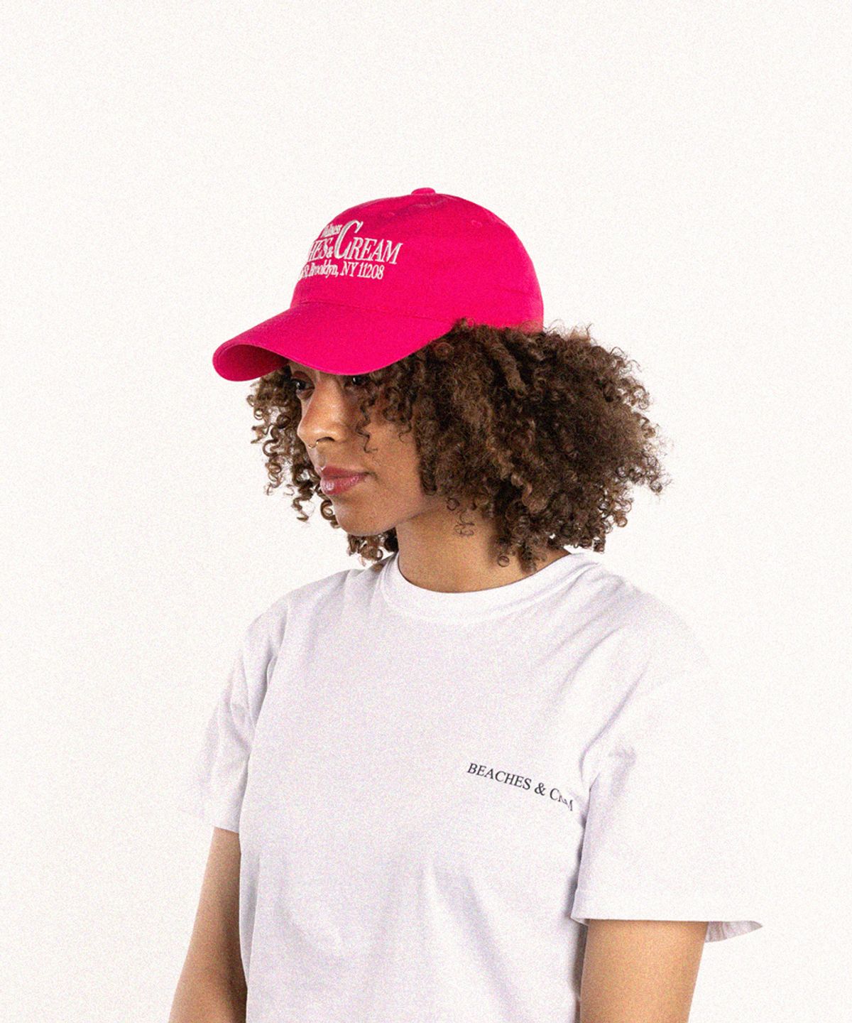비치스앤크림(BEACHESANDCREAM) HEALTH AND WELLNESS BALL CAP-HOT PINK