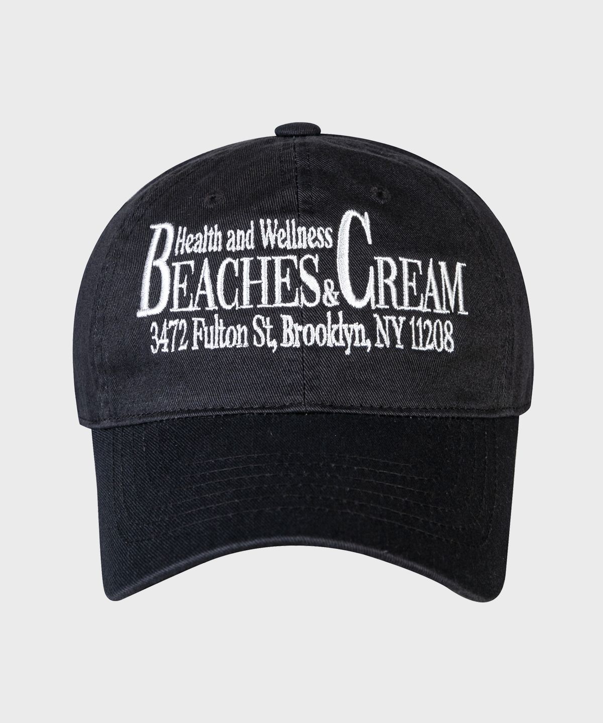 비치스앤크림(BEACHESANDCREAM) HEALTH AND WELLNESS BALL CAP-CHARCOAL