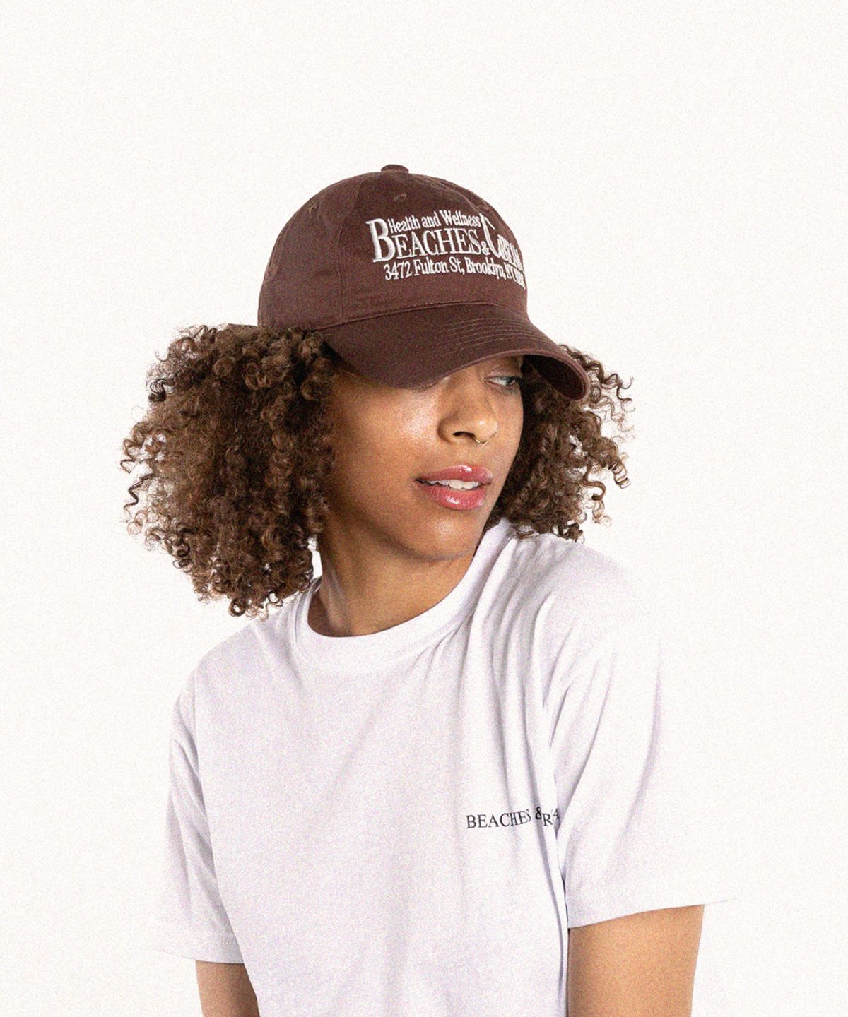 비치스앤크림(BEACHESANDCREAM) HEALTH AND WELLNESS BALL CAP-BROWN