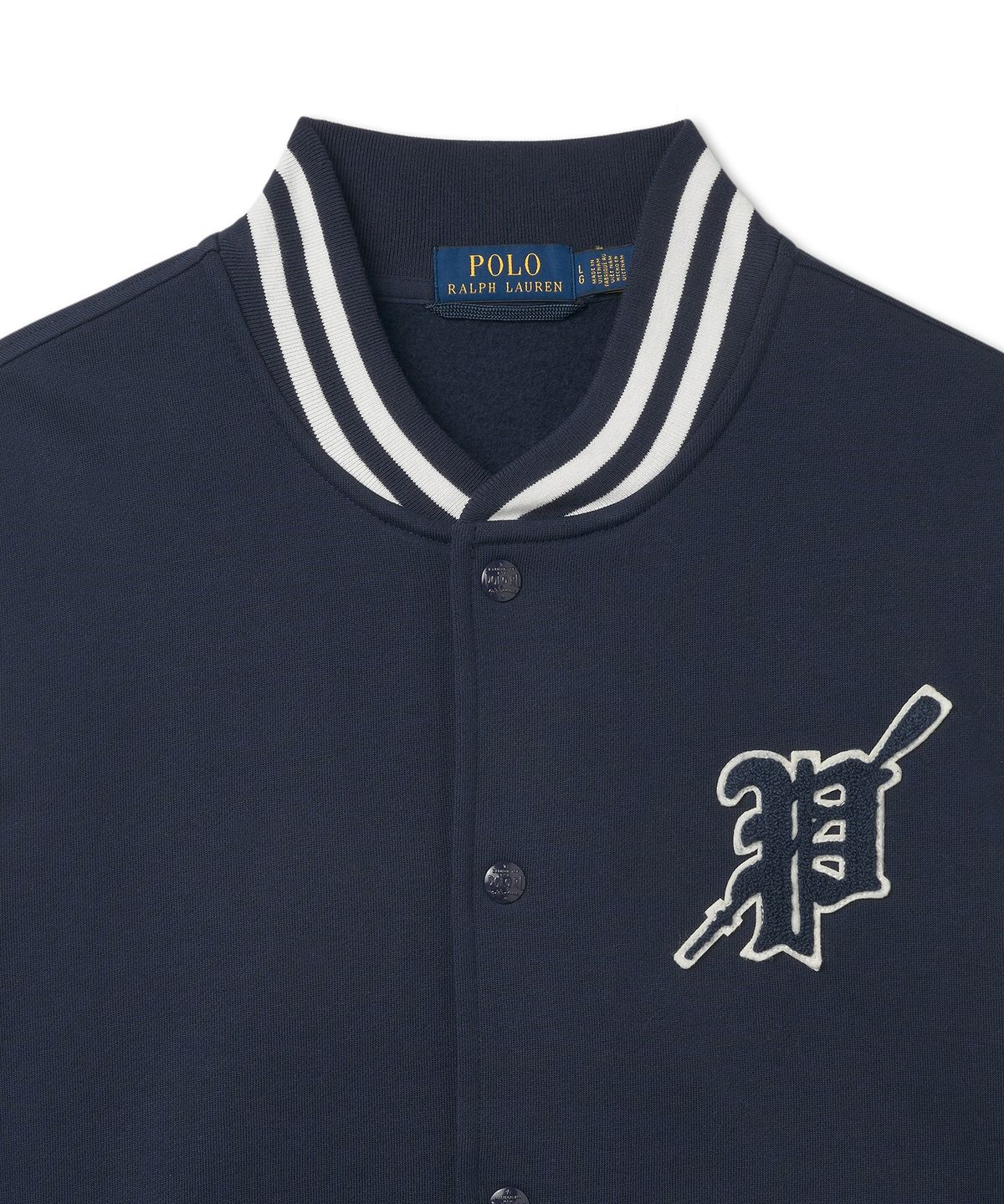 폴로 랄프 로렌(POLO RALPH LAUREN) 플리스 베이스볼 재킷 - 네이비