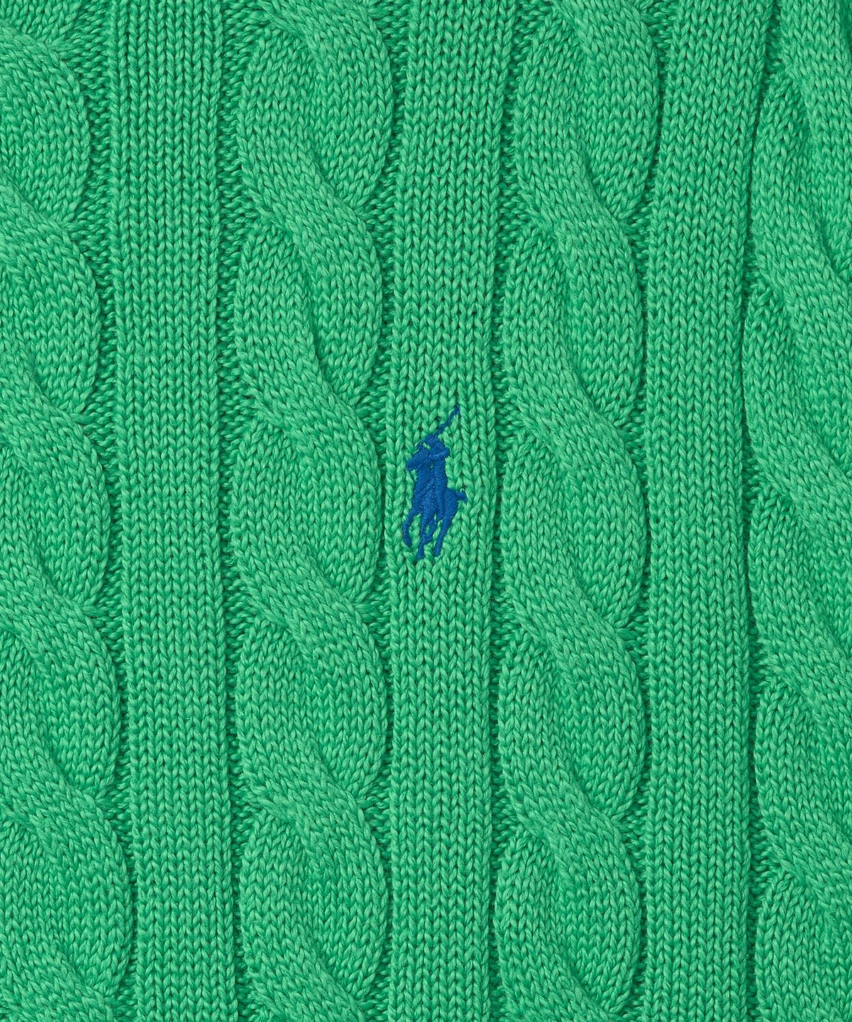 폴로 랄프 로렌(POLO RALPH LAUREN) 케이블 니트 코튼 스웨터 - 그린