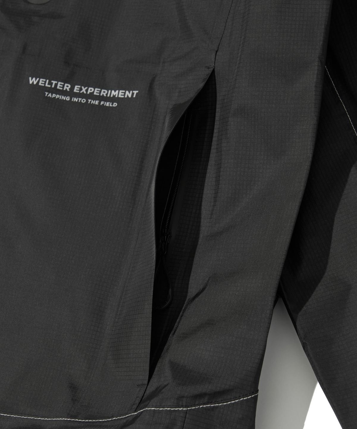 웰터 익스페리먼트(WELTER EXPERIMENT) 3LAYER REFLECTIVE STITCH JACKET_BLACK_WOL055