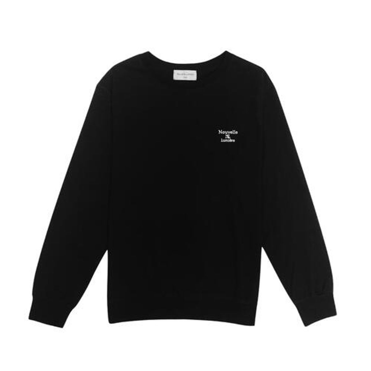 누벨르미에르(NOUVELLE LUMIERE) 클래식 롱슬리브 맨투맨 블랙