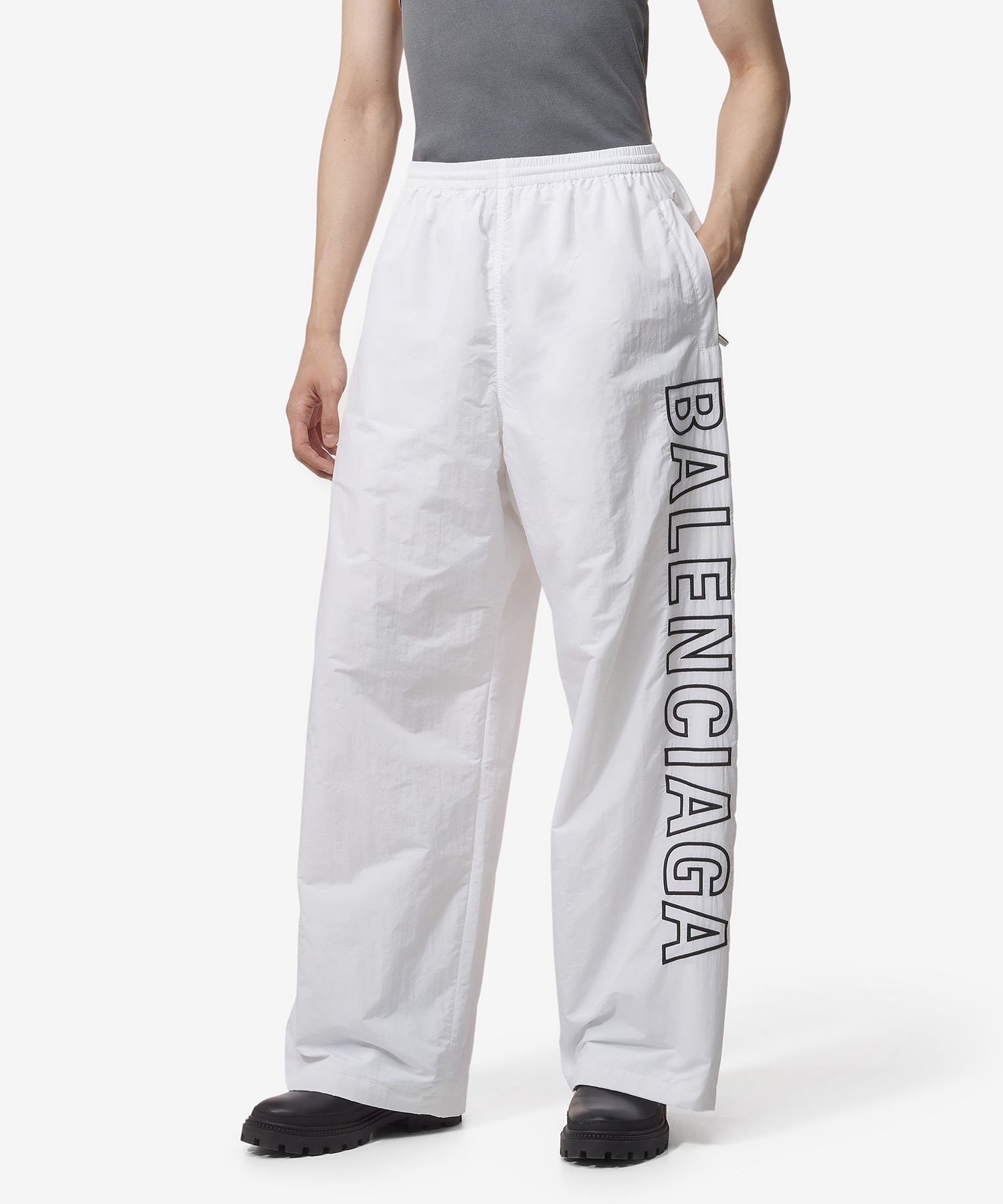MUSINSA | BALENCIAGA Tracksuit Pants - White / 768829TNO799000