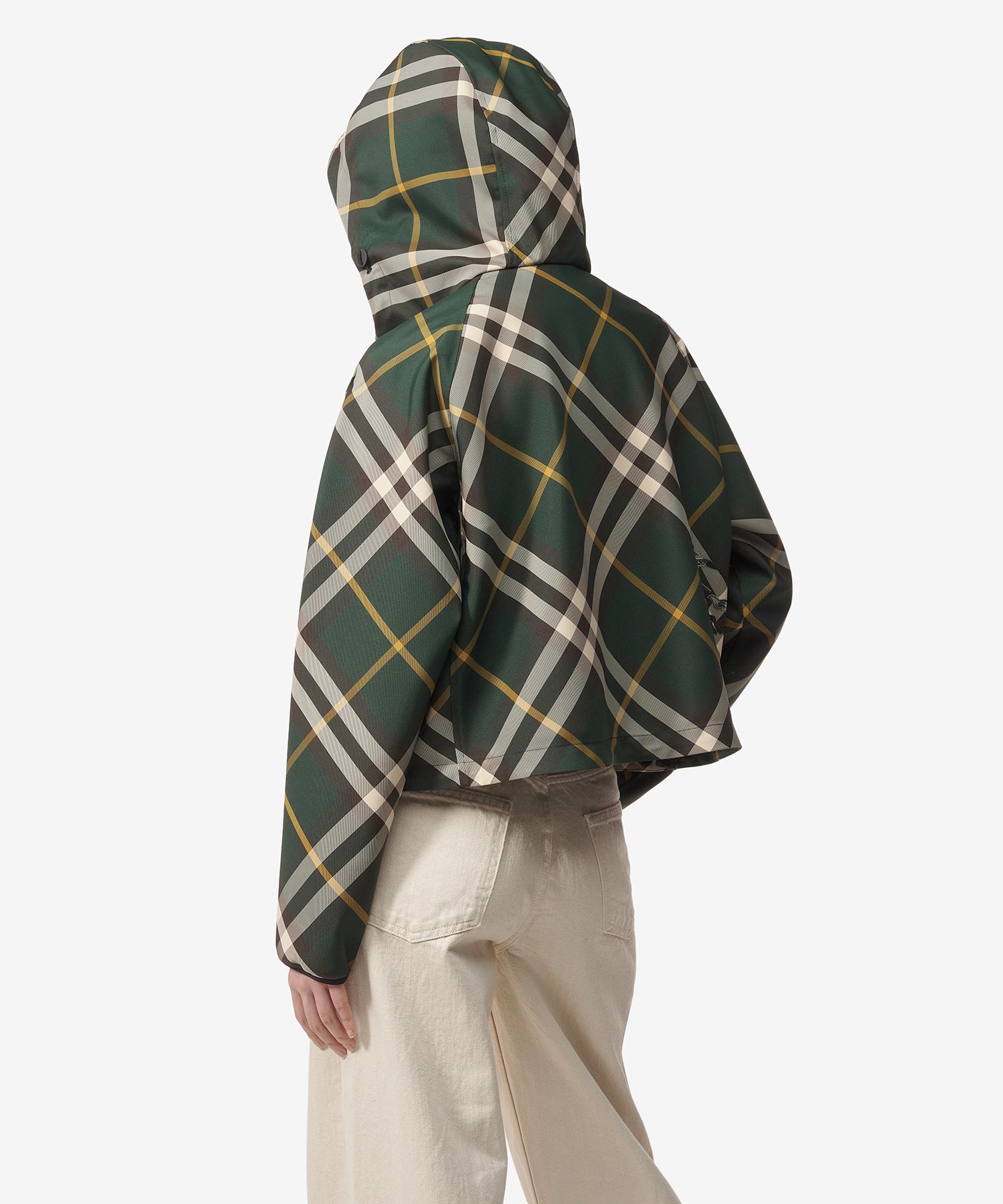 BURBERRY｜JACKETS (Crop Checkered Light Jacket (8081889) Burberry Check Crop Jacket - Green - Women | 8081889 | thebs.com