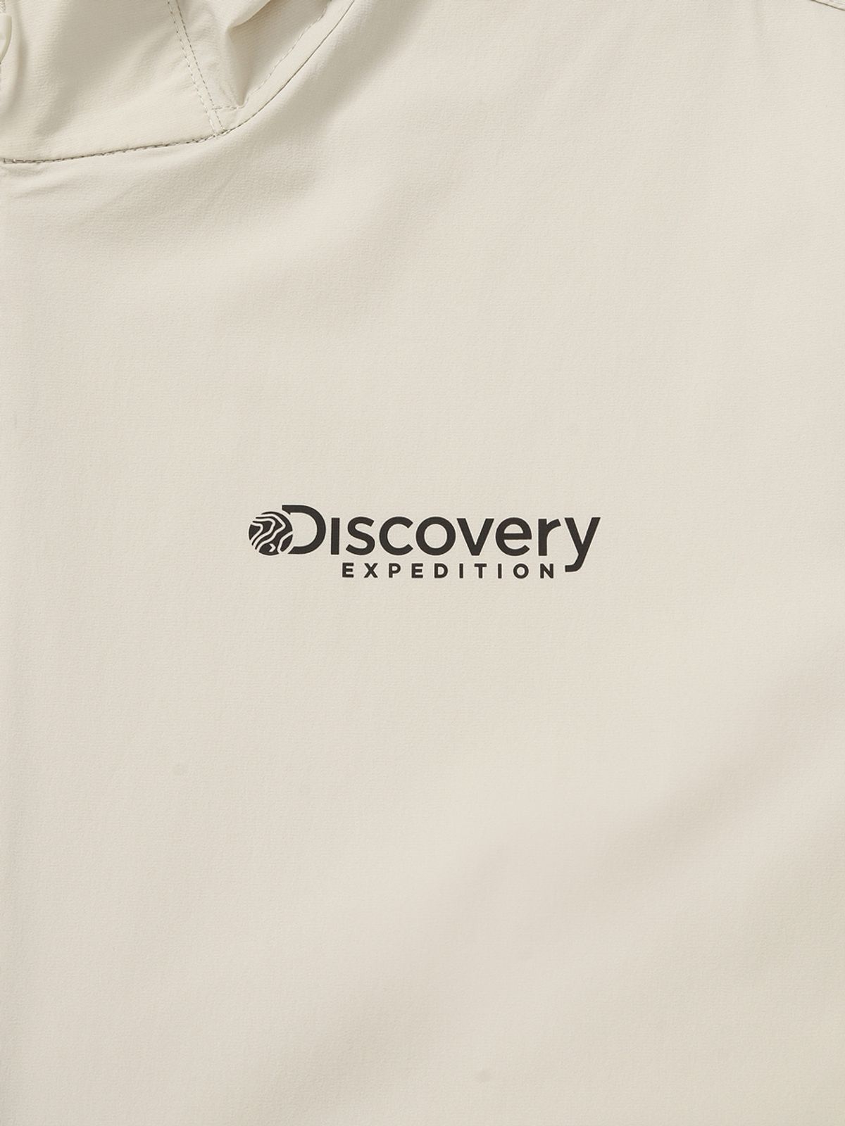 디스커버리 익스페디션(DISCOVERY EXPEDITION) 우븐 폴튼 반팔 후디드 아노락 (D.Skin Beige)