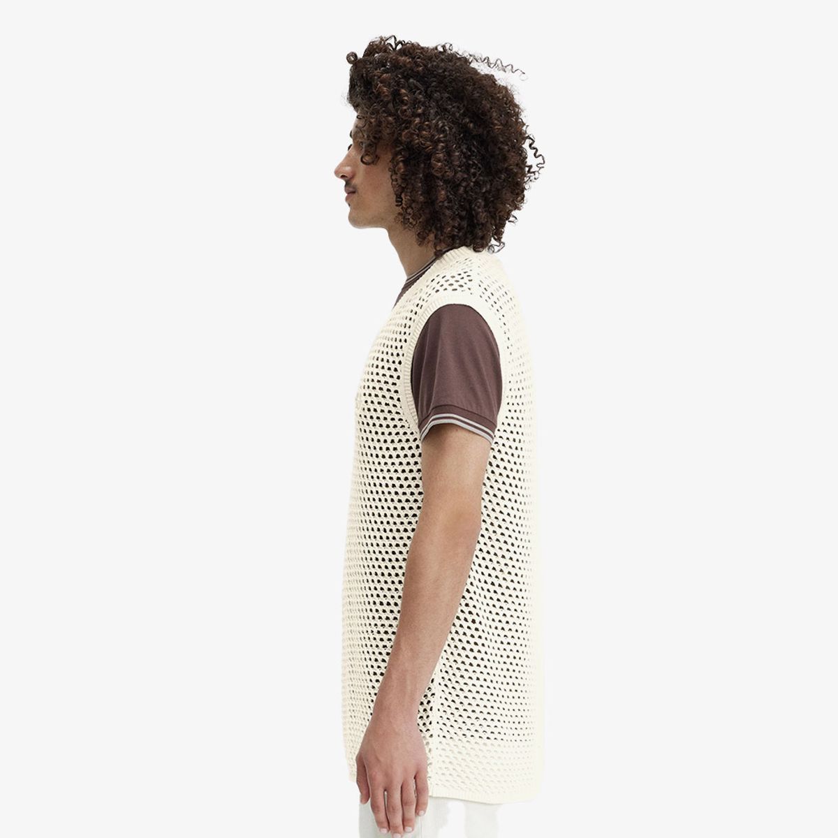 프레드페리(FRED PERRY) [Sharp] 레이스 브이넥 슬리브리스 니트(560) AFPM2417851-560
