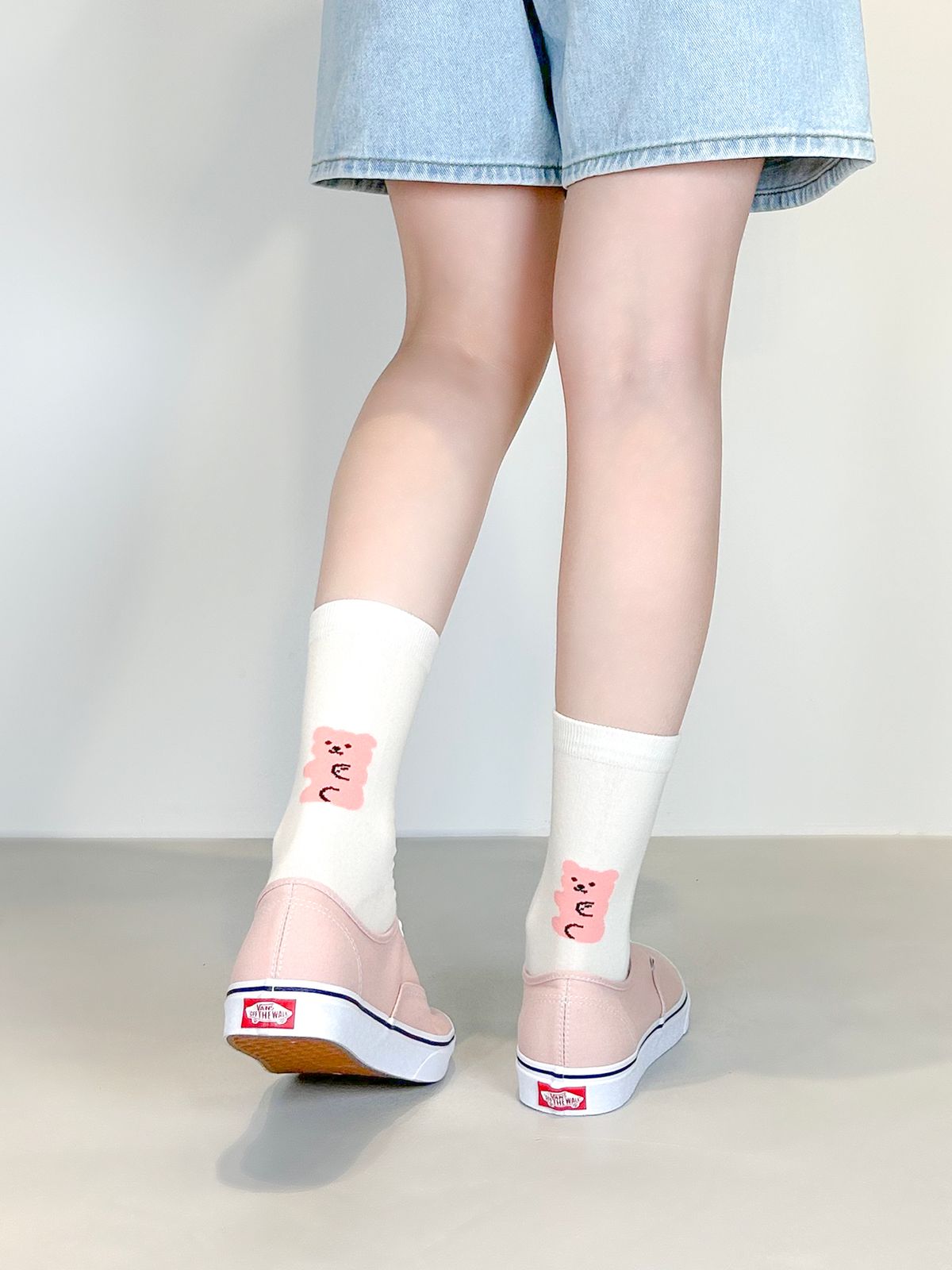 옐로우삭스(YELLOWSOCKS) [옐로우삭스X버터블라썸] 뒷 포인트 크림핑크
