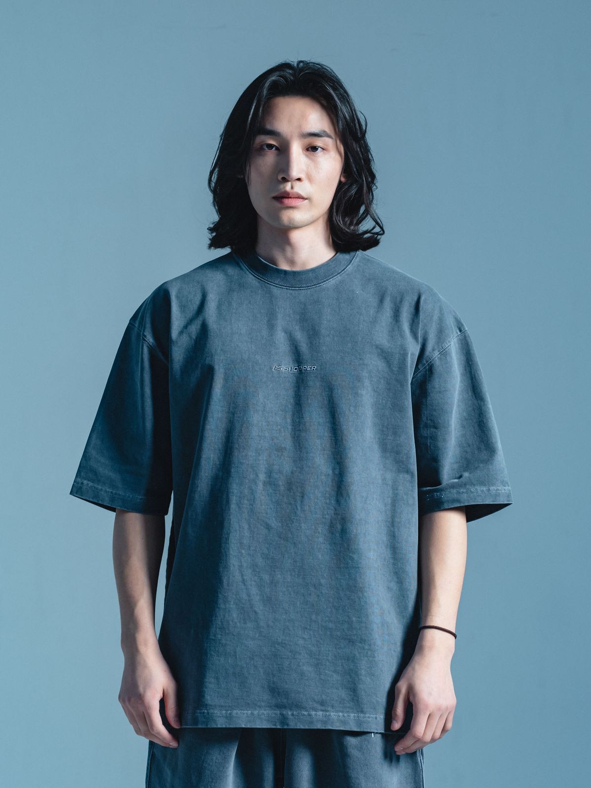 피에스쇼퍼(PSSHOPPER) 오리지널 피그먼트 워싱 숏슬리브(반팔티셔츠) [다크네이비]