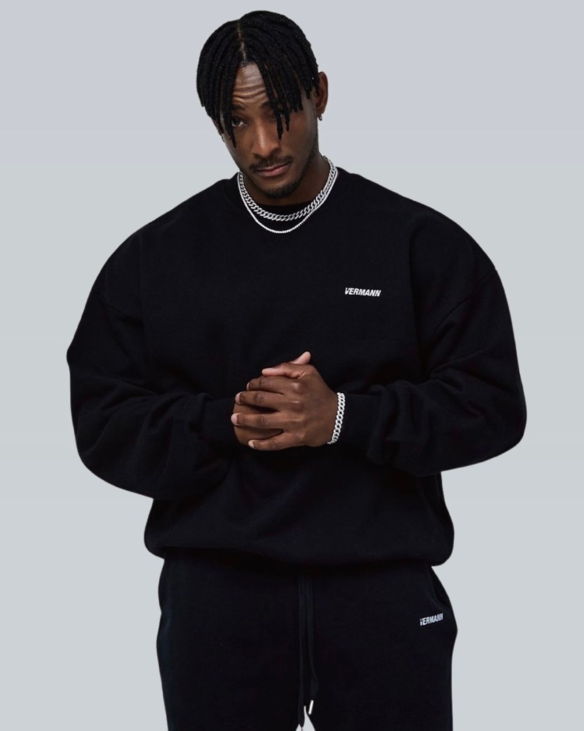 베르만 어패럴(VERMANN APPAREL) SIMPLE LOGO 벌룬핏 맨투맨
