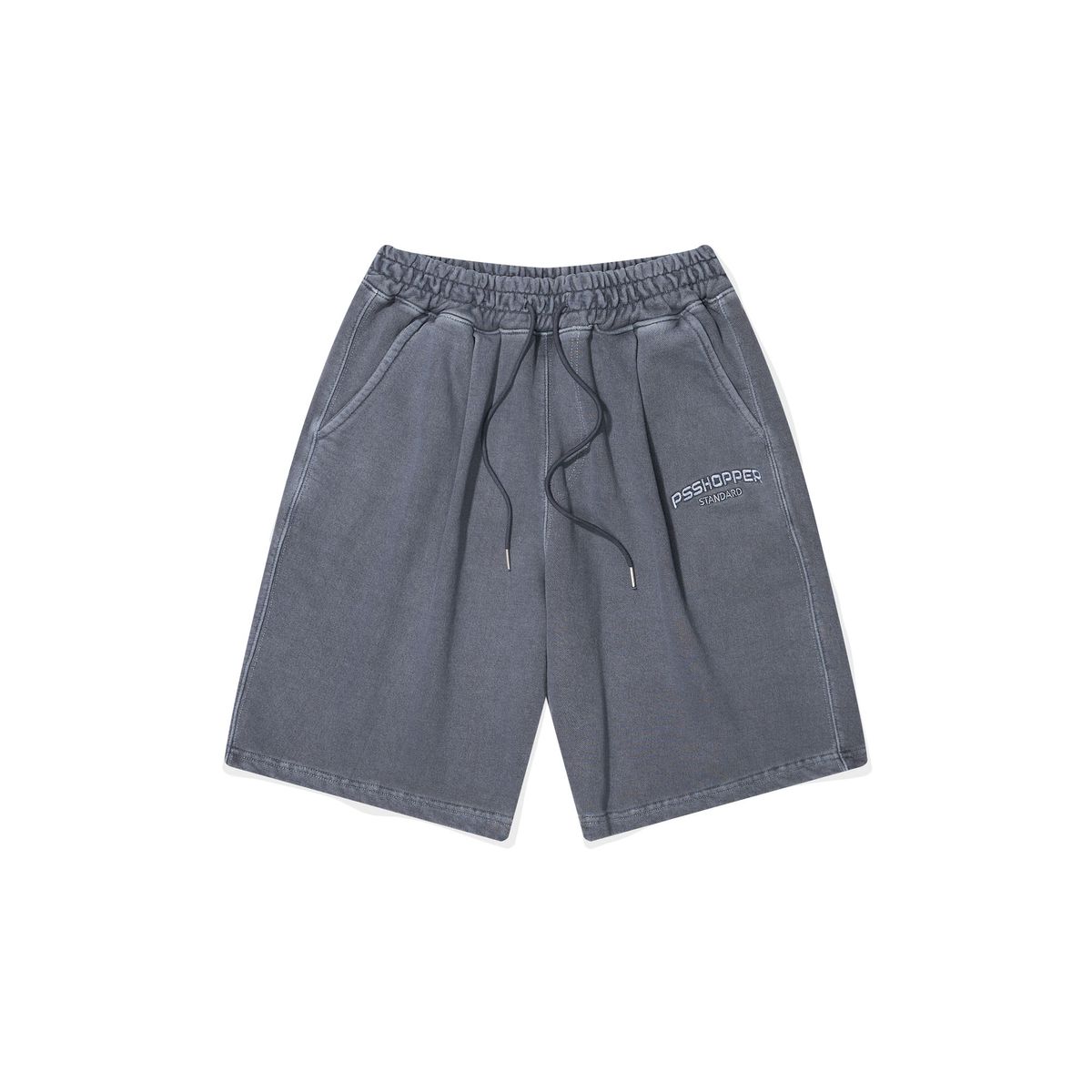 피에스쇼퍼(PSSHOPPER) [2 Pack] 오리지널 피그먼트 반팔 반바지 세트 [다크네이비]