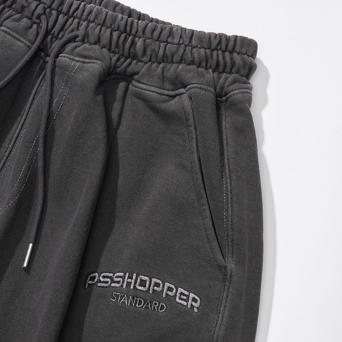 피에스쇼퍼(PSSHOPPER) 오리지널 피그먼트 워싱 쇼츠(반바지) [다크그레이]