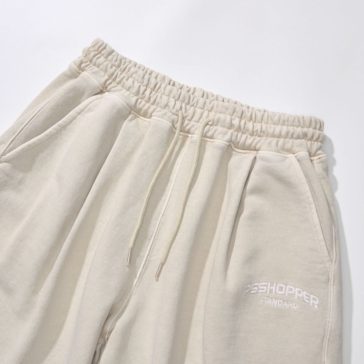 피에스쇼퍼(PSSHOPPER) 오리지널 피그먼트 워싱 쇼츠(반바지) [크림]