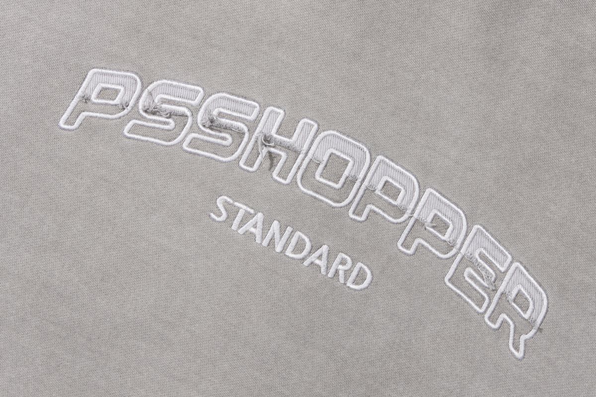 피에스쇼퍼(PSSHOPPER) [2 Pack] 오리지널 피그먼트 긴팔 반바지 세트 [라이트그레이]