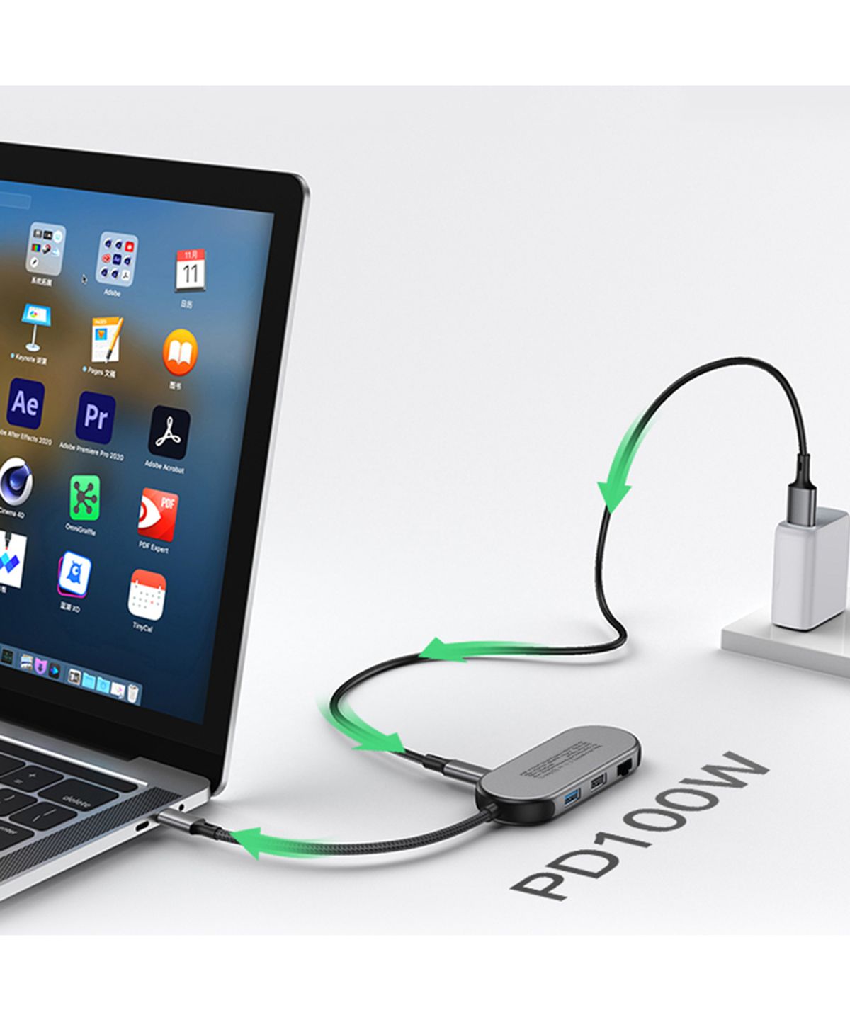 아이노비아(INOVIA) 7in1 HDMI 4K 60Hz 미러링 랜 멀티허브