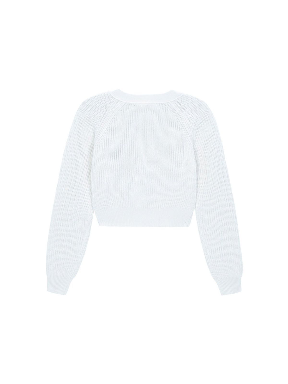 샐러드바구니(SALAD BAGUNI) V-Neck Pullover Cardigan - white