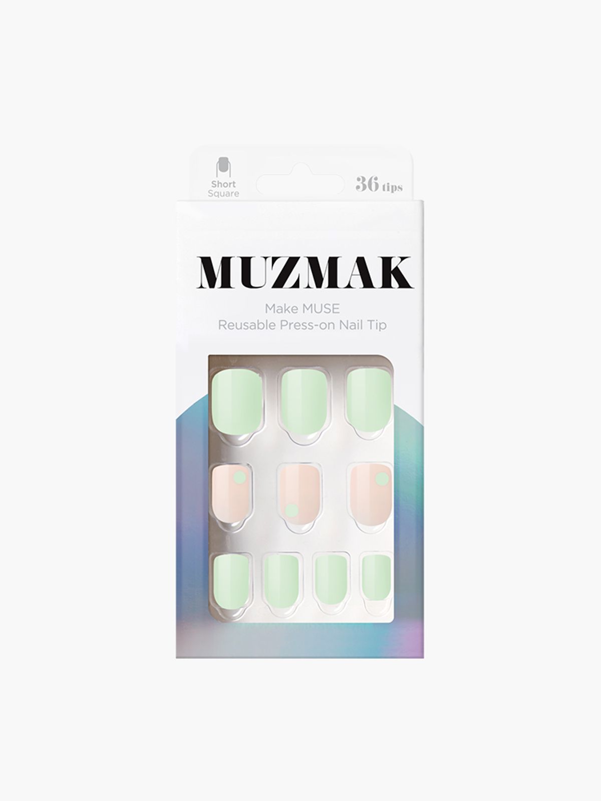 뮤즈마크(MUZMAK) 리유저블 네일팁 리프(숏 스퀘어)