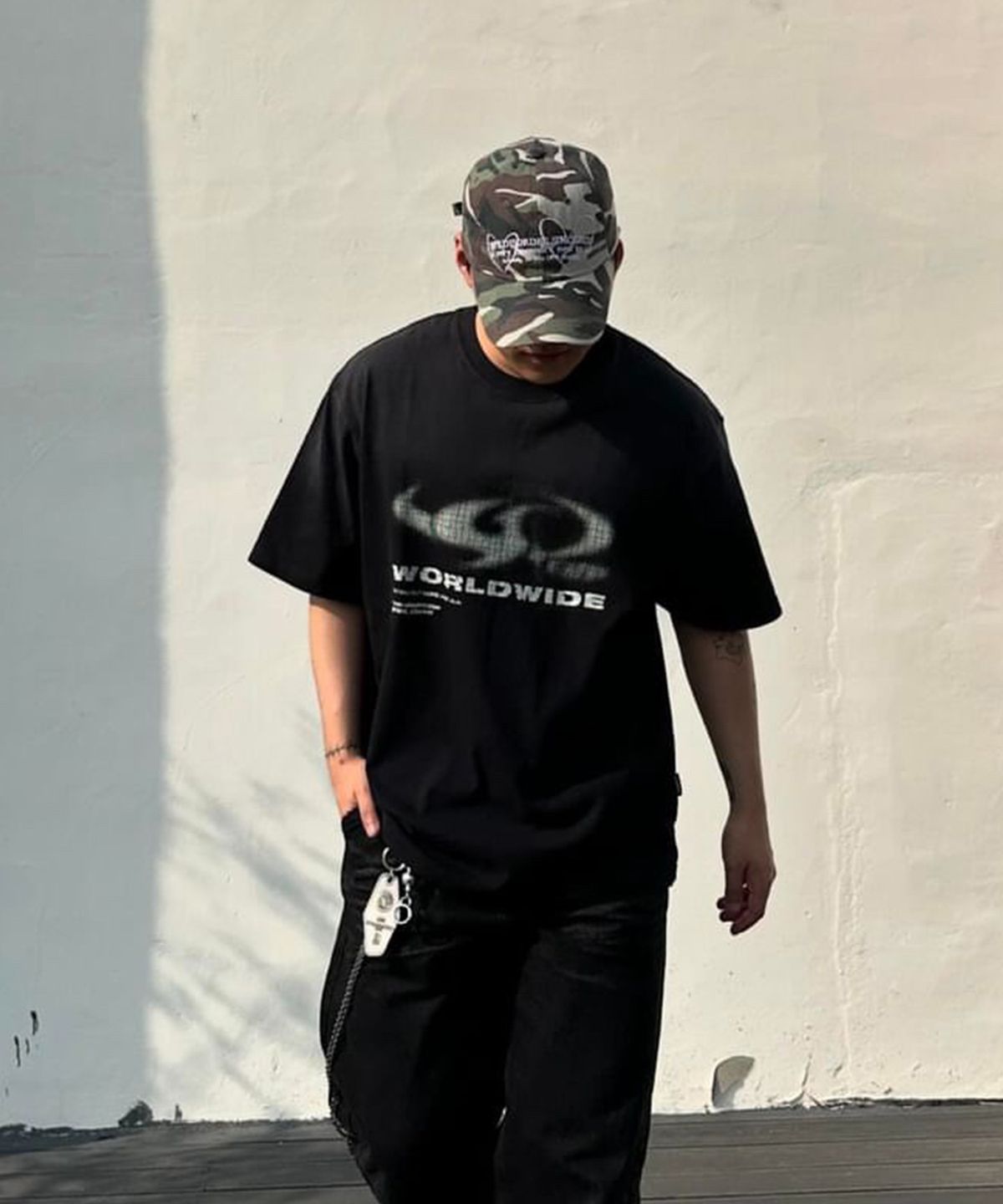 코드그라피(CGP) 워시드 ARC 로고 반팔 티셔츠_3COLOR